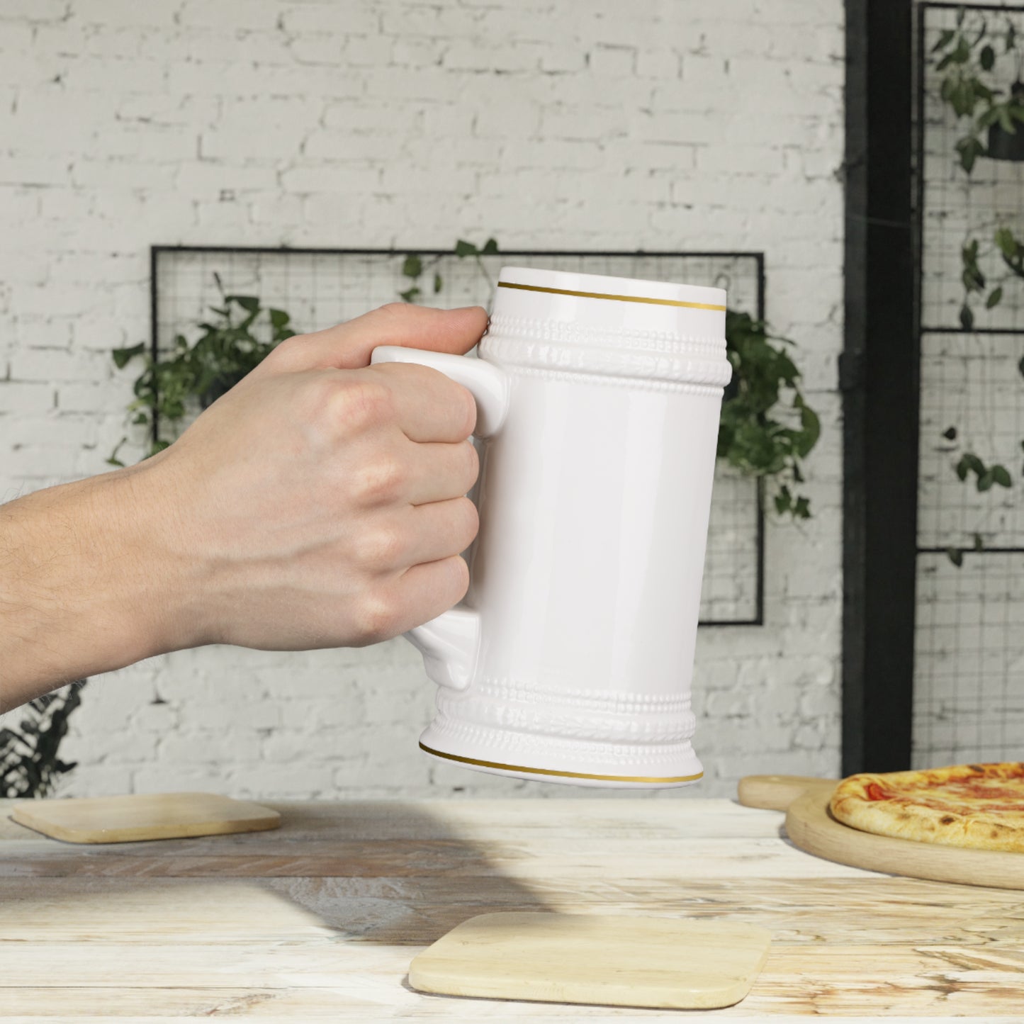 Blooming Floral Guitar Stein Mug