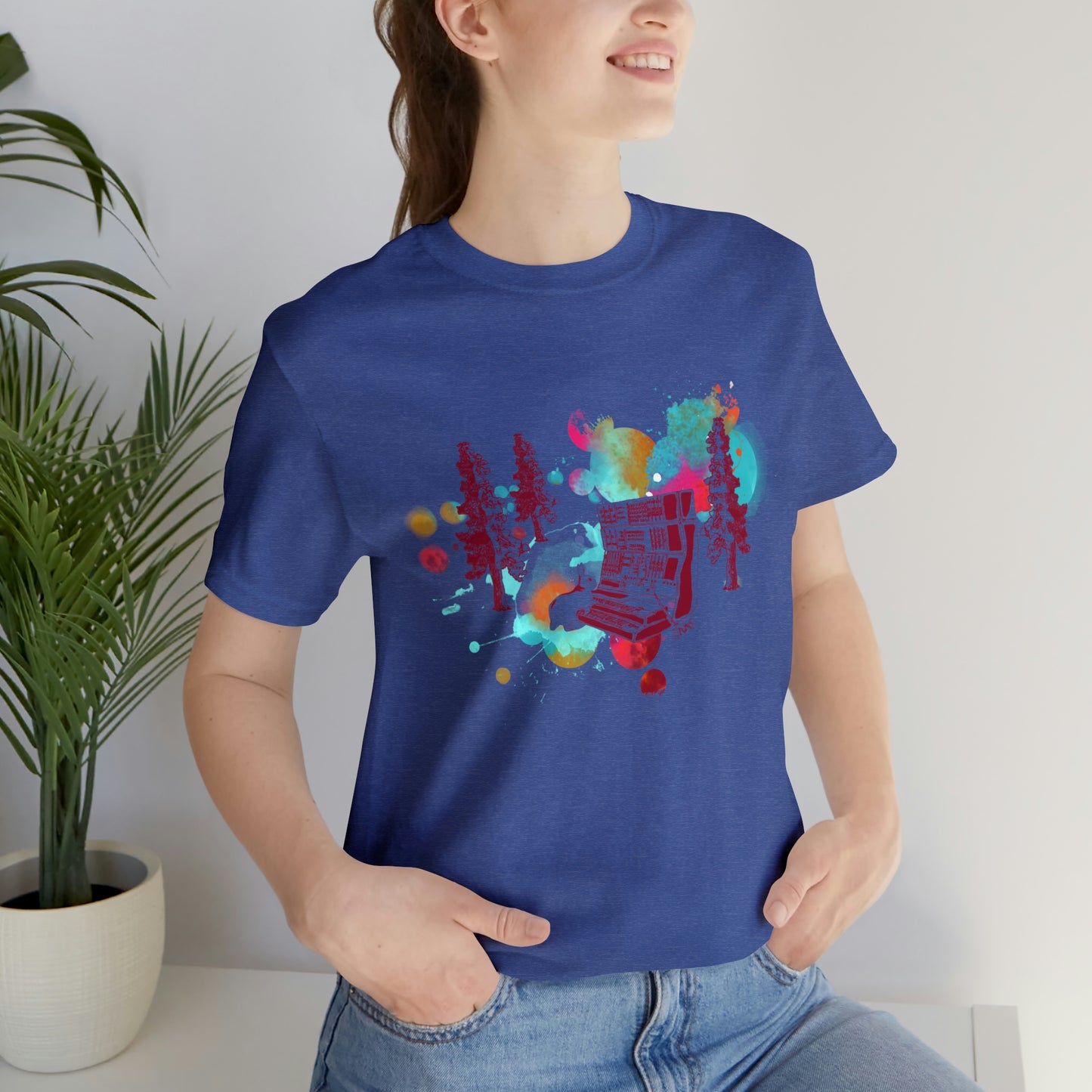 Rabbit Rockin Synth Unisex Tee 100% Airlume Cotton