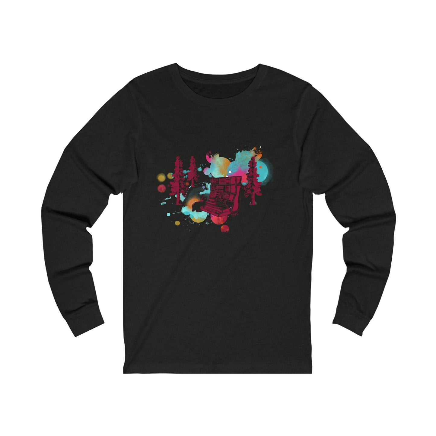 Rabbit Rockin Synth Unisex Jersey Long Sleeve Tee