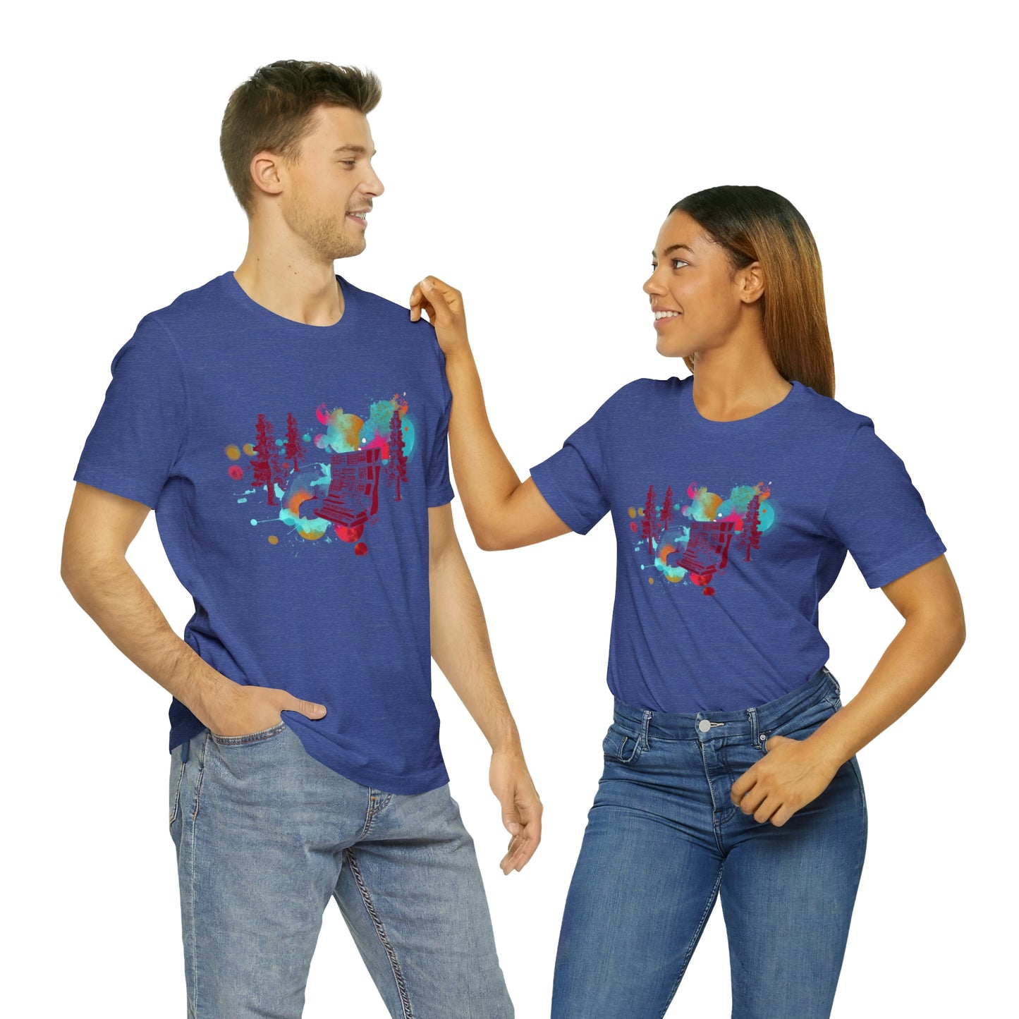 Rabbit Rockin Synth Unisex Tee 100% Airlume Cotton