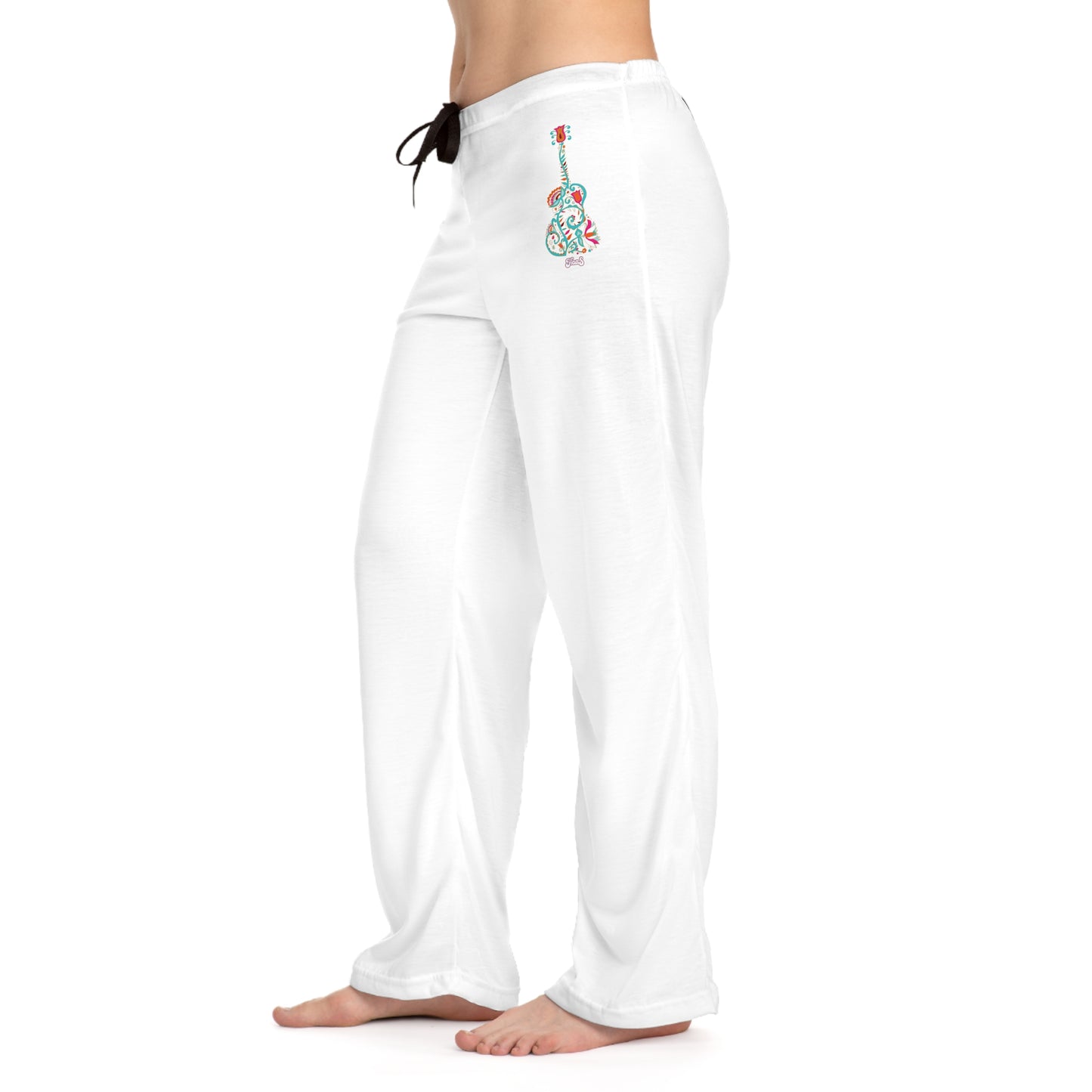 Blooming Floral Guitar Women's Pajama Pants