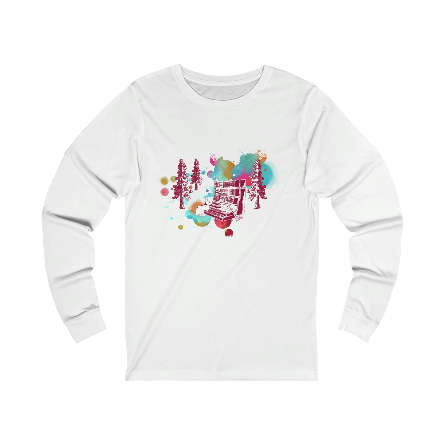 Rabbit Rockin Synth Unisex Jersey Long Sleeve Tee