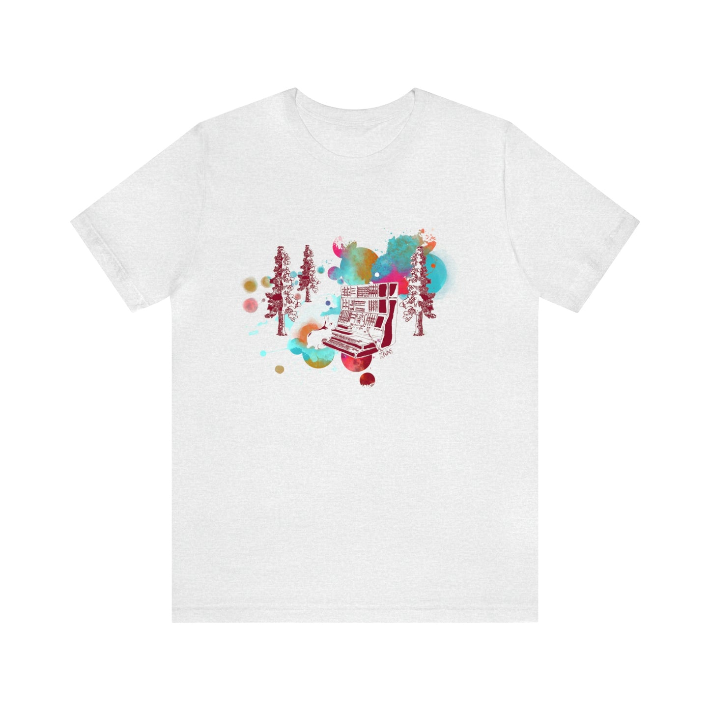 Rabbit Rockin Synth Unisex Tee 100% Airlume Cotton