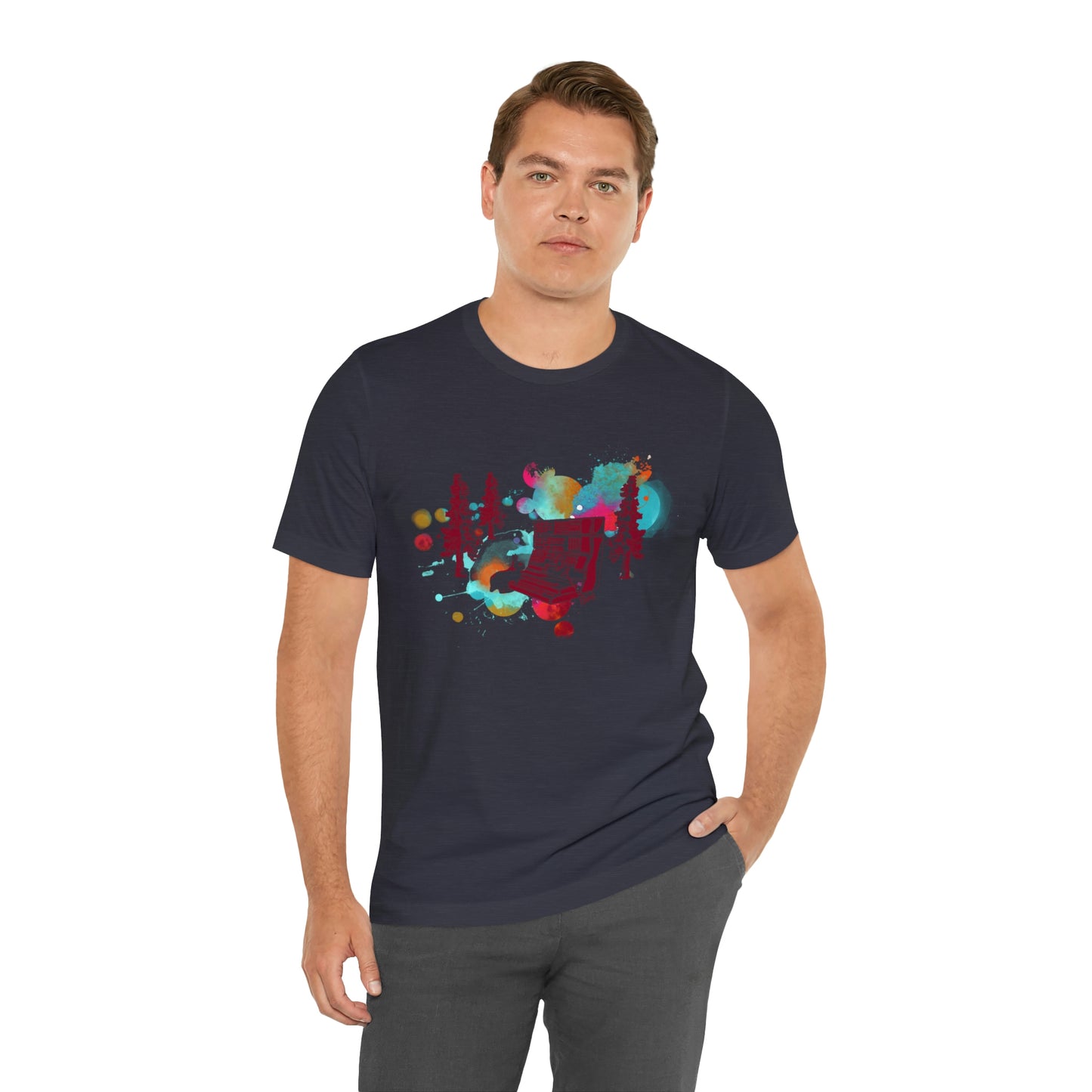 Rabbit Rockin Synth Unisex Tee 100% Airlume Cotton