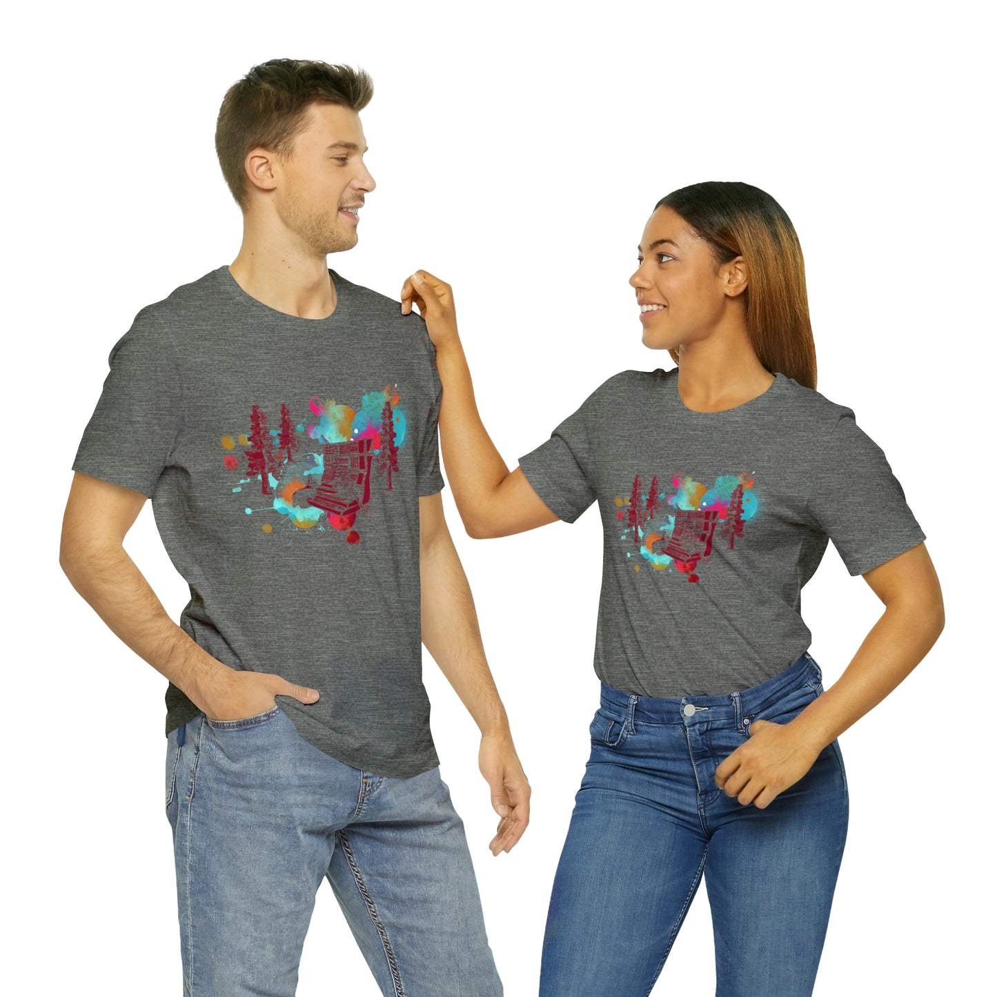 Rabbit Rockin Synth Unisex Tee 100% Airlume Cotton