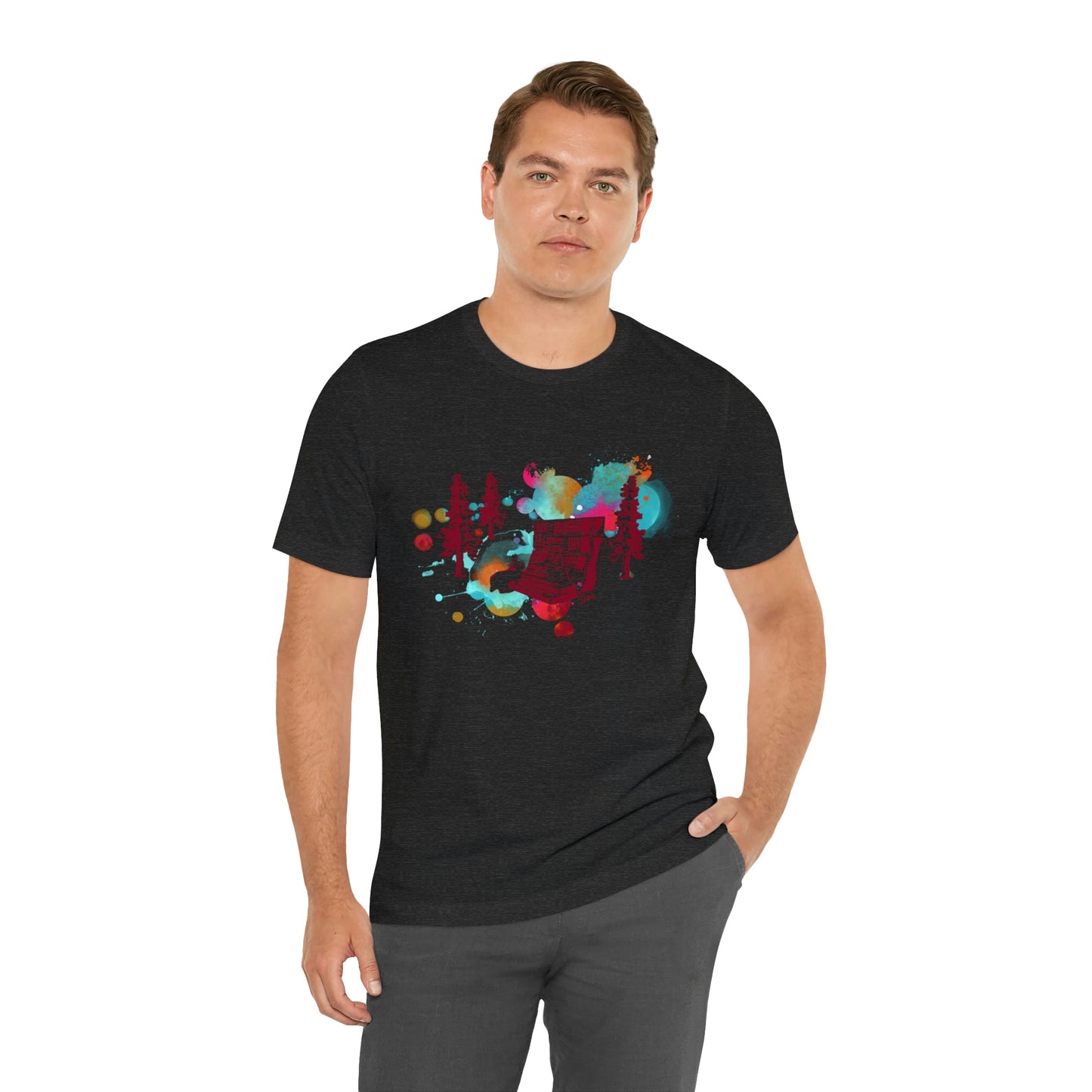 Rabbit Rockin Synth Unisex Tee 100% Airlume Cotton