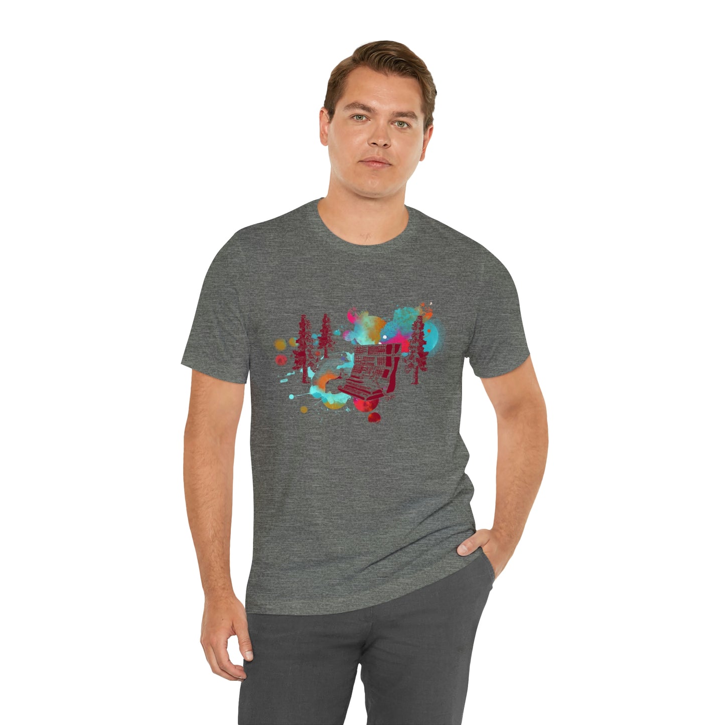 Rabbit Rockin Synth Unisex Tee 100% Airlume Cotton