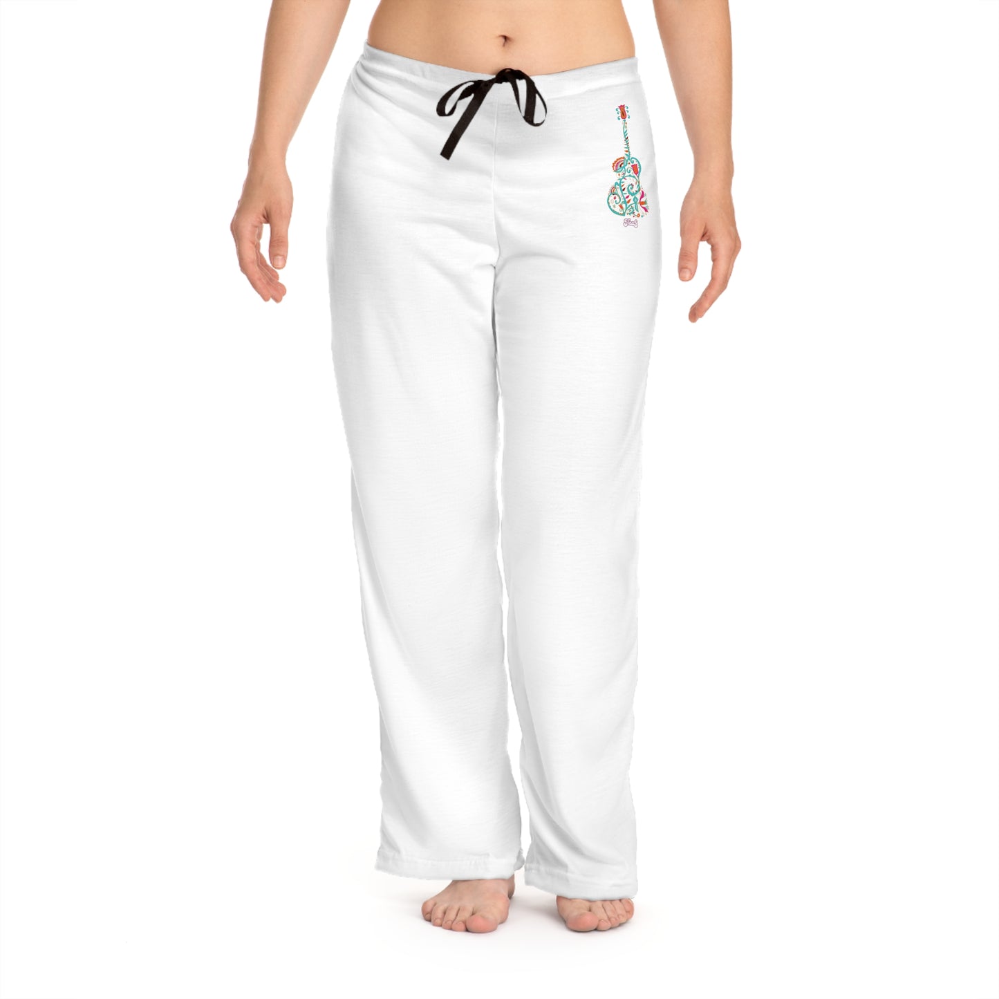 Blooming Floral Guitar Women's Pajama Pants