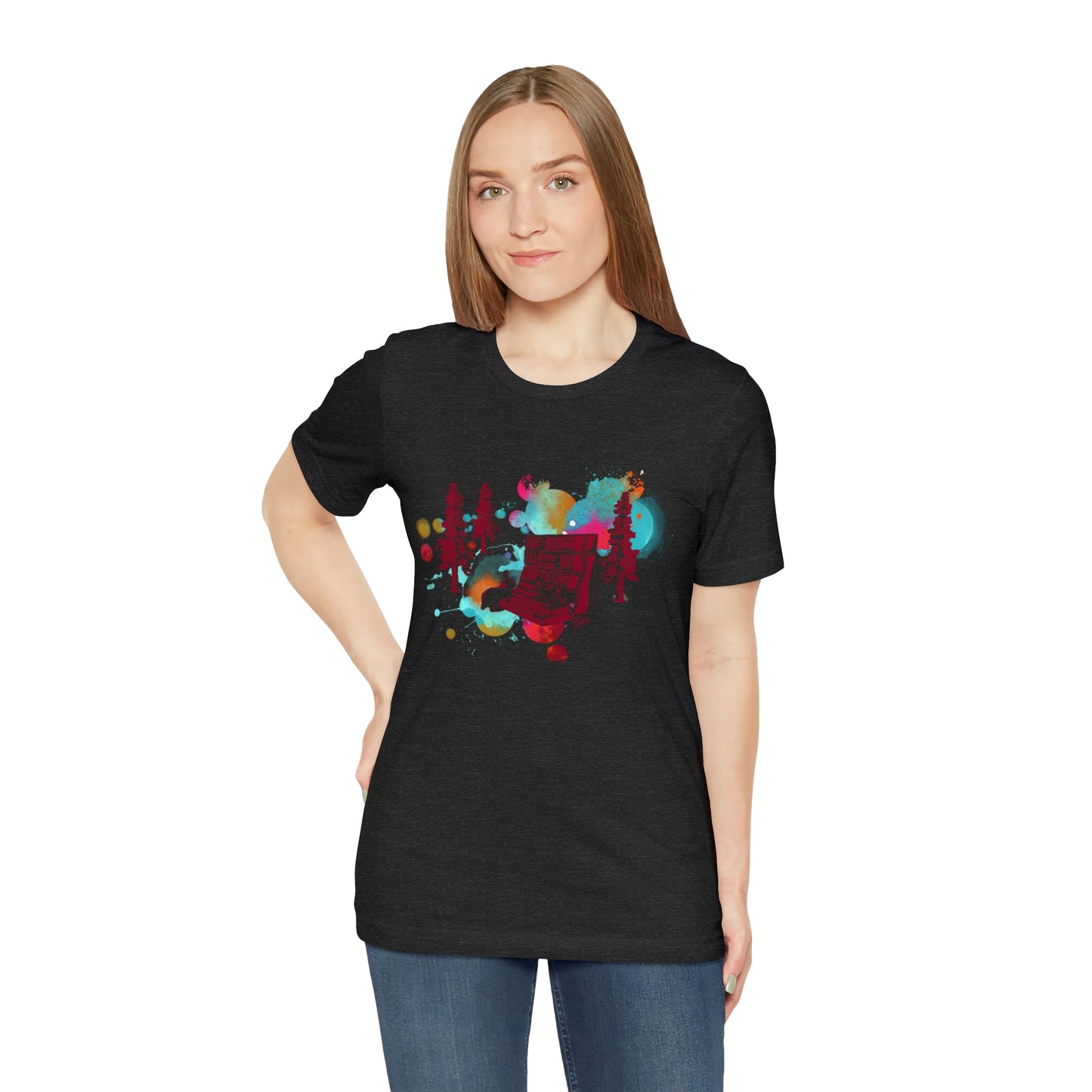 Rabbit Rockin Synth Unisex Tee 100% Airlume Cotton