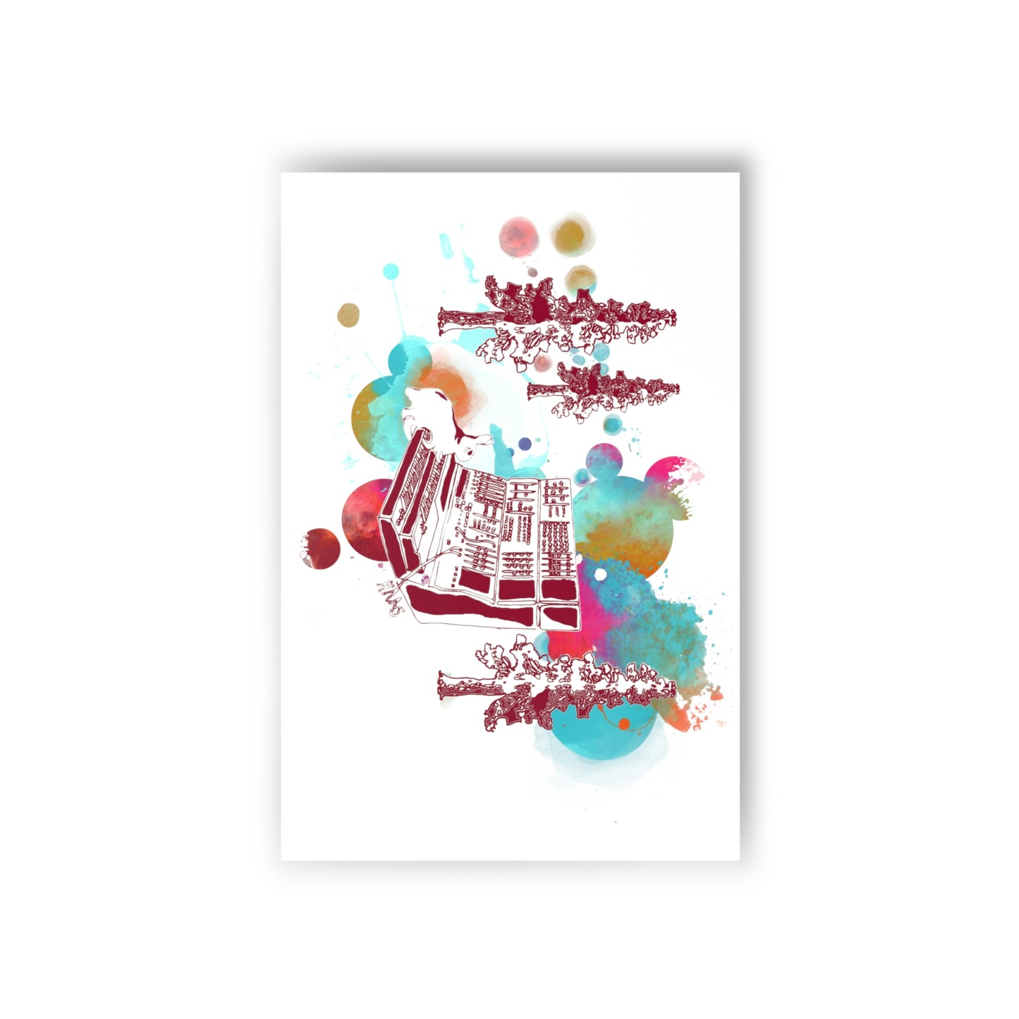 Rabbit Rockin Synth Postcards (10pcs)
