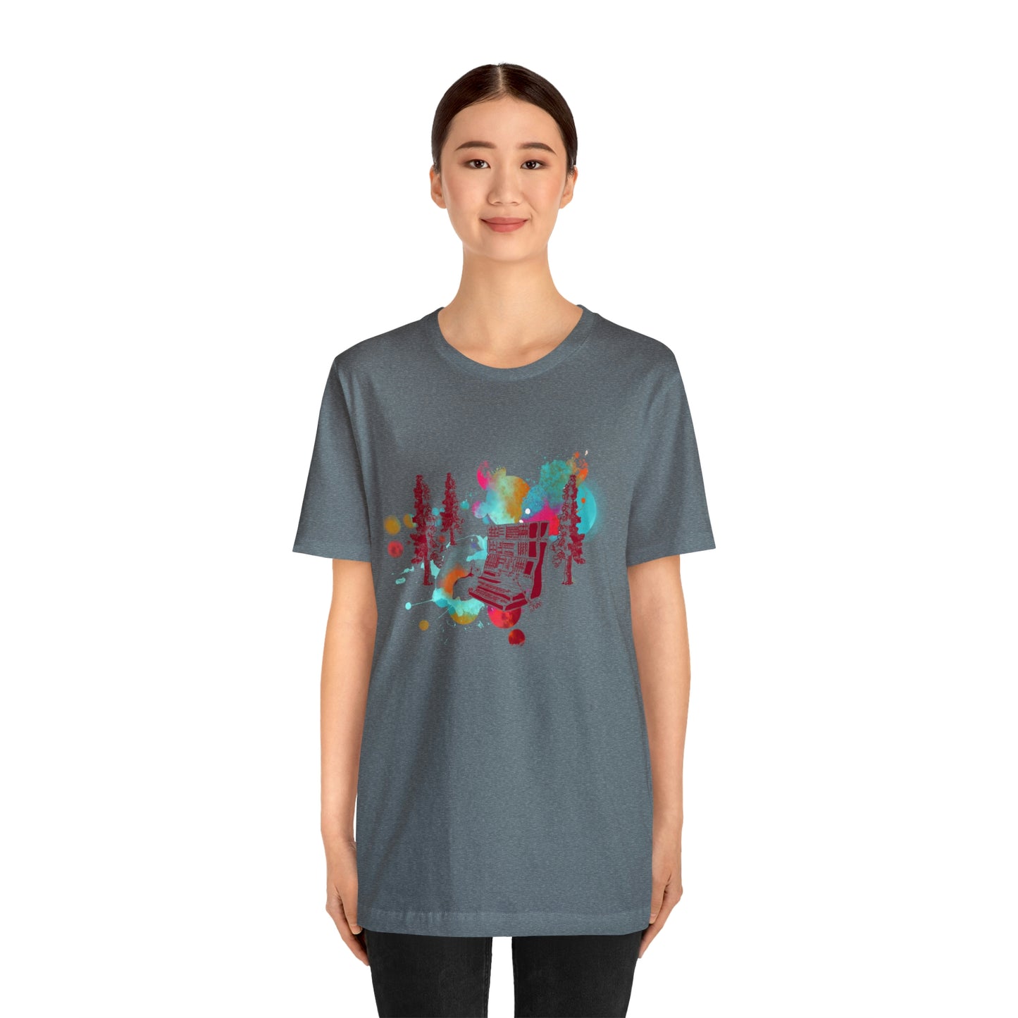Rabbit Rockin Synth Unisex Tee 100% Airlume Cotton