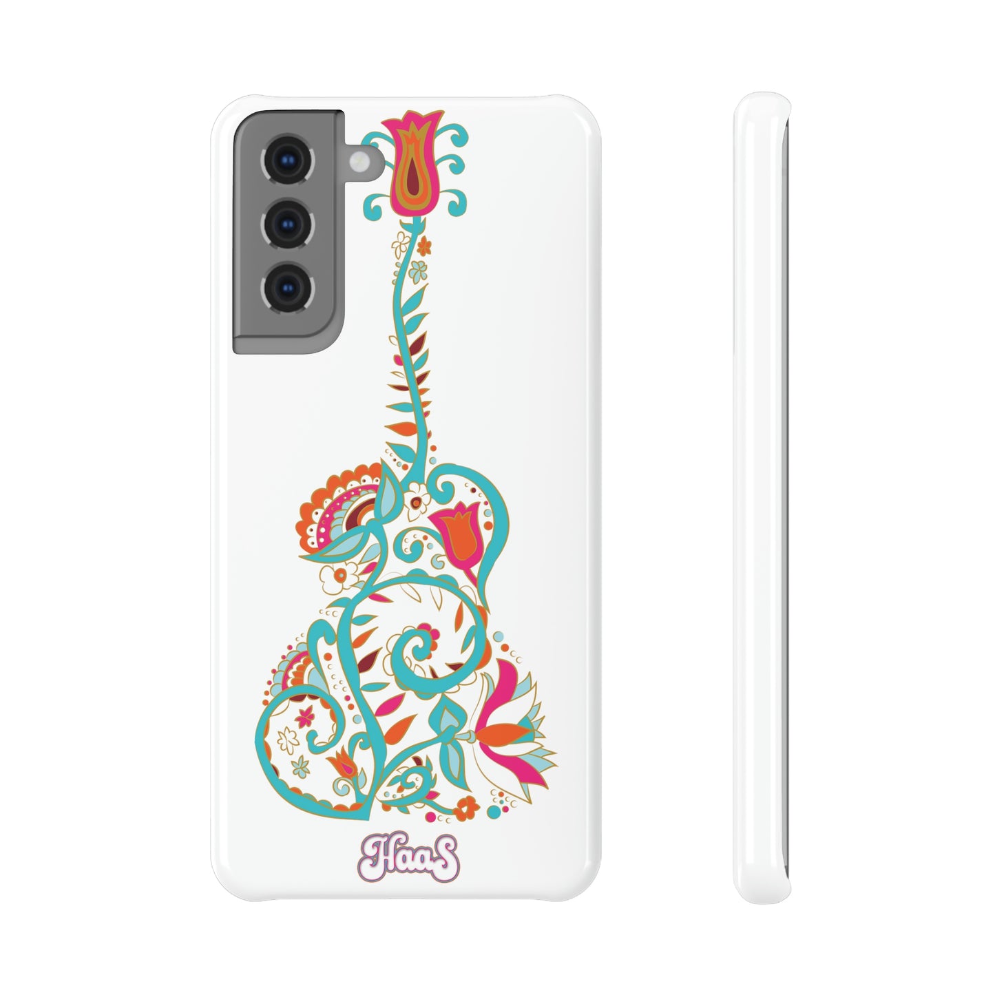 Blooming Floral Guitar Slim Snap Case
