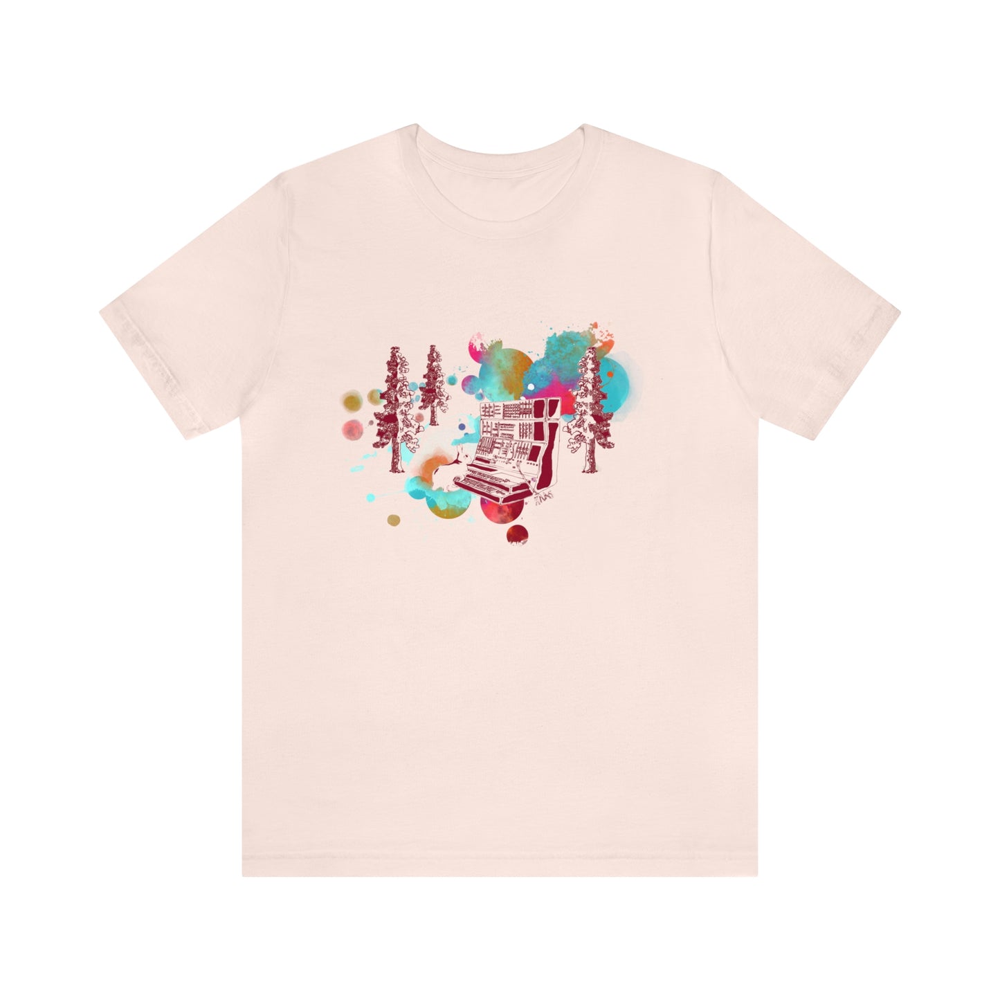 Rabbit Rockin Synth Unisex Tee 100% Airlume Cotton