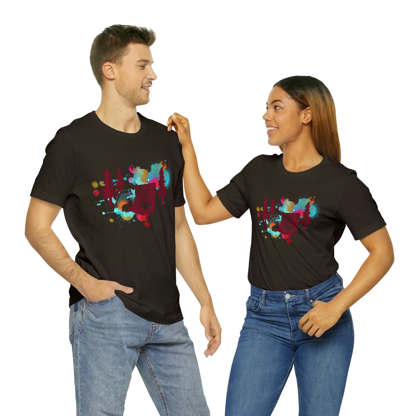 Rabbit Rockin Synth Unisex Tee 100% Airlume Cotton
