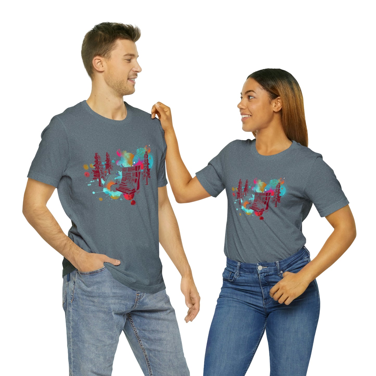 Rabbit Rockin Synth Unisex Tee 100% Airlume Cotton