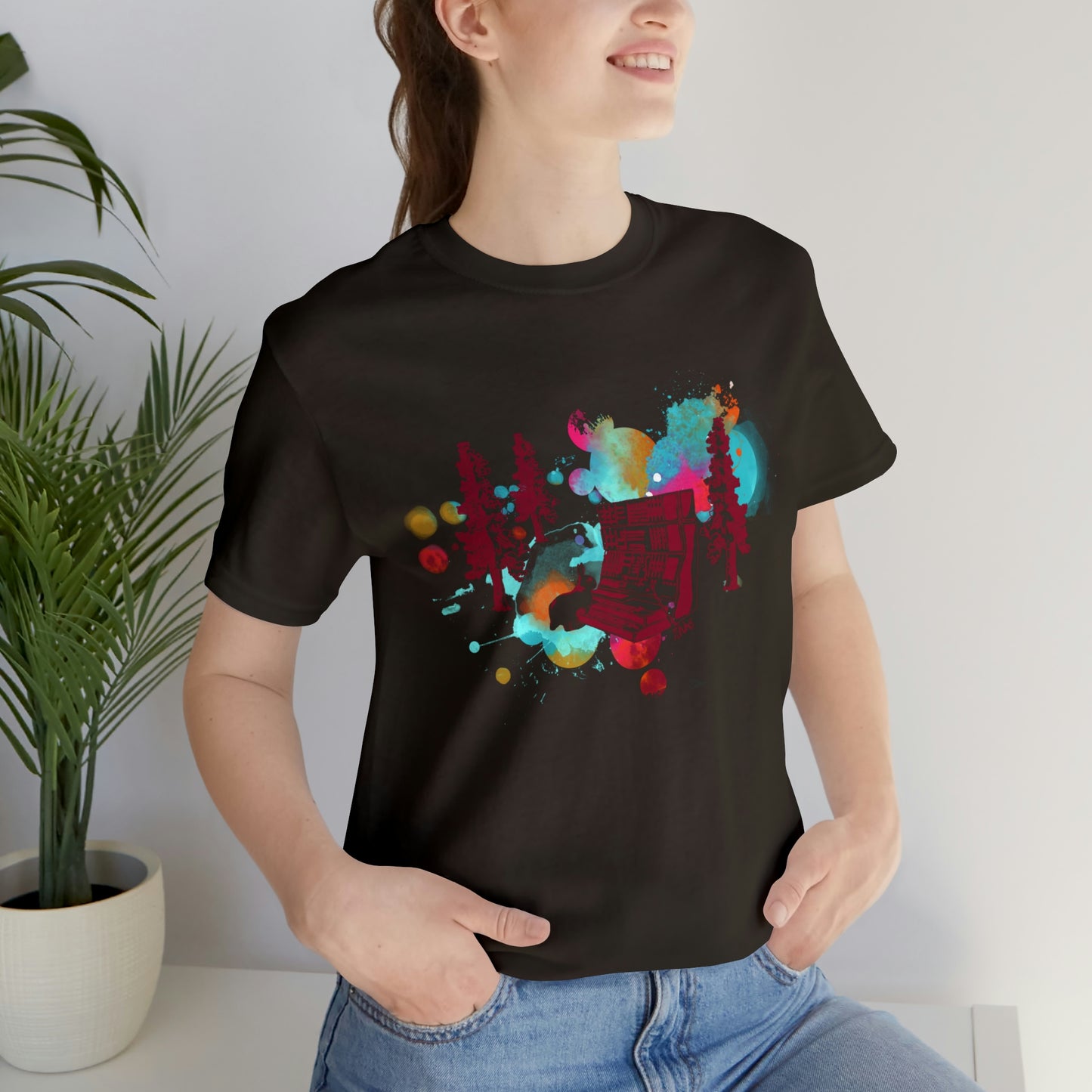 Rabbit Rockin Synth Unisex Tee 100% Airlume Cotton