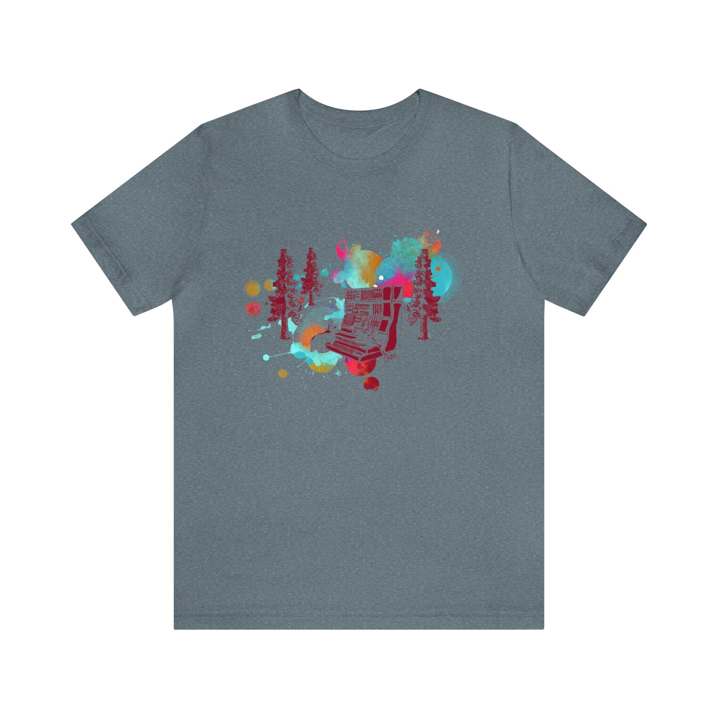 Rabbit Rockin Synth Unisex Tee 100% Airlume Cotton