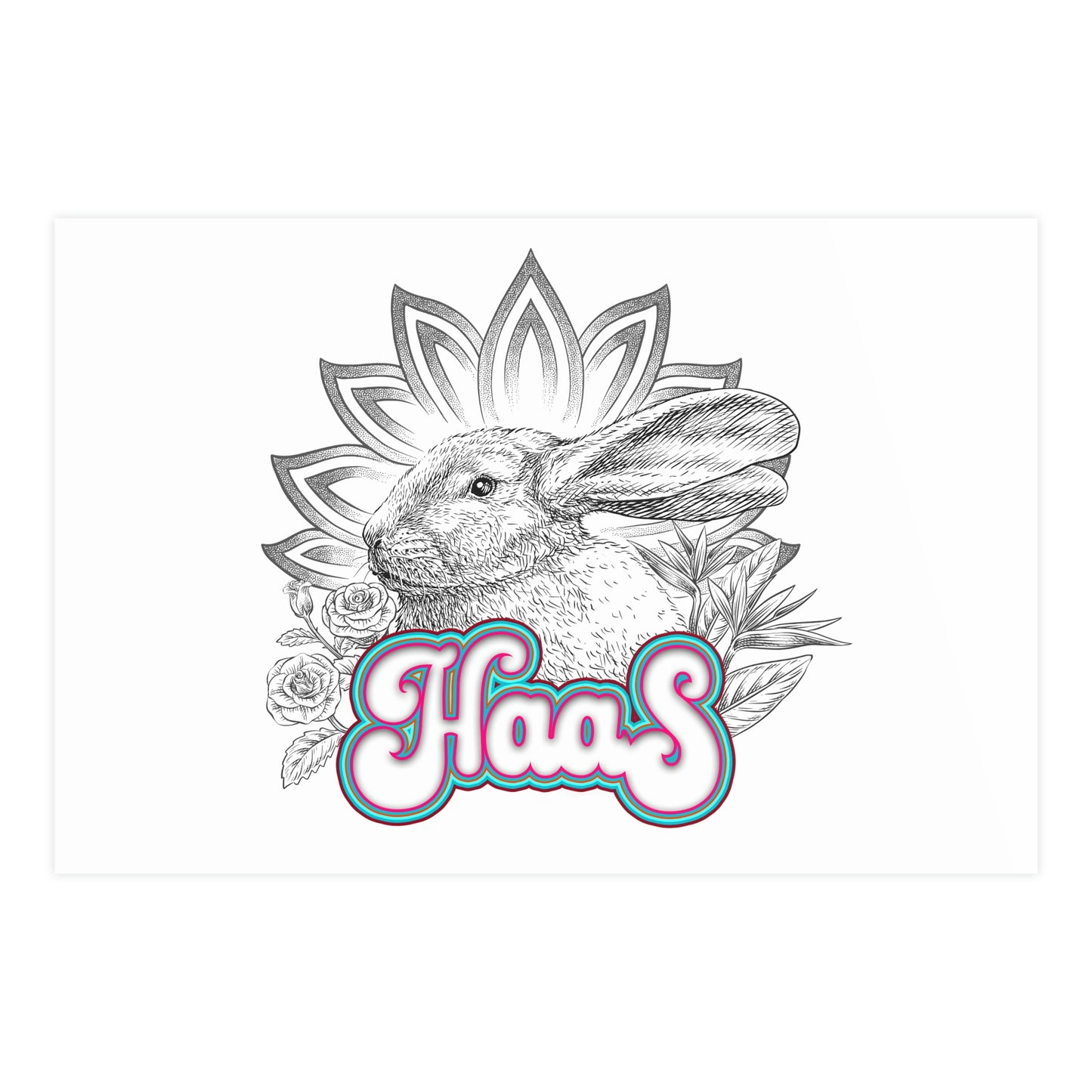 HAAS Rabbit Poster 18" x 12" inches