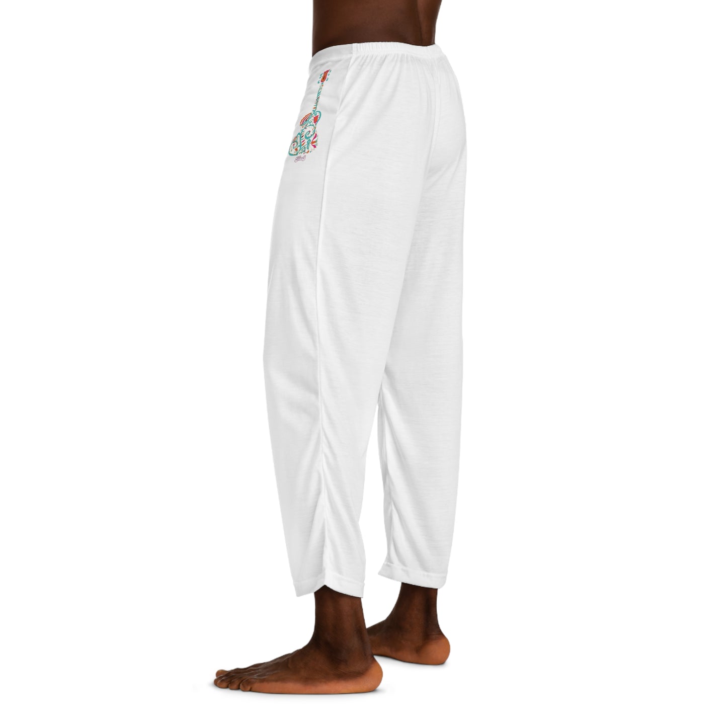 Blooming Floral Guitar Men's Pajama Pants