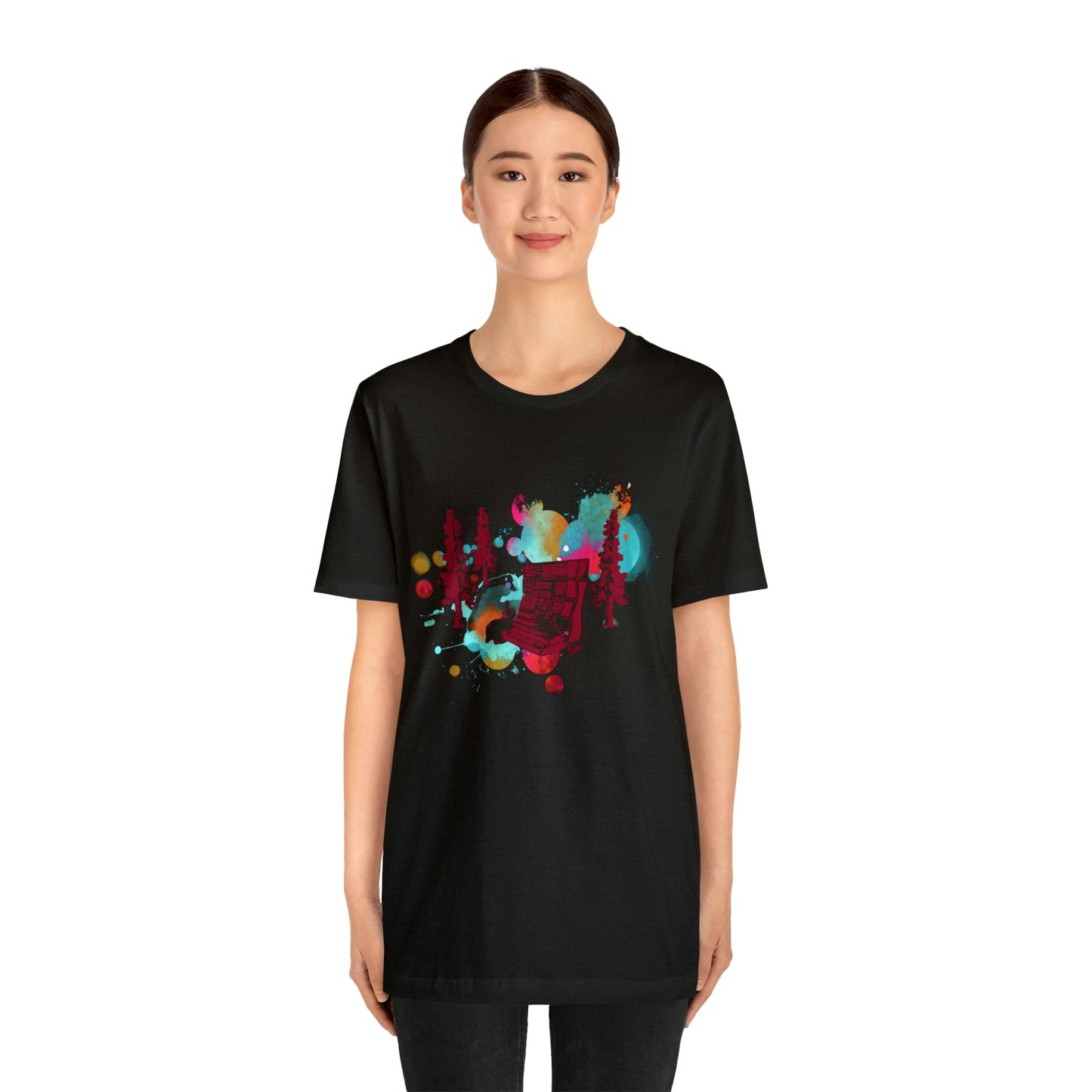 Rabbit Rockin Synth Unisex Tee 100% Airlume Cotton