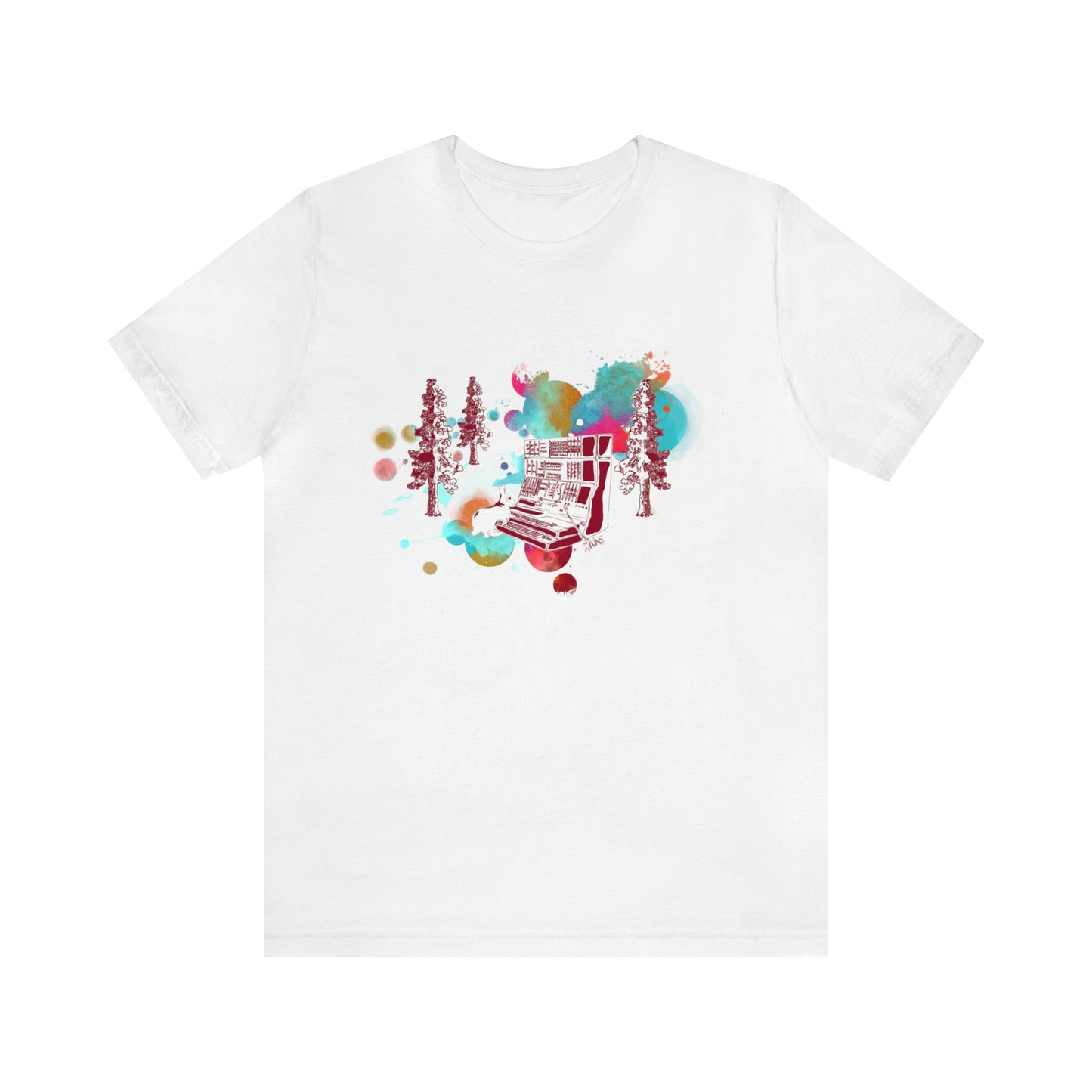 Rabbit Rockin Synth Unisex Tee 100% Airlume Cotton