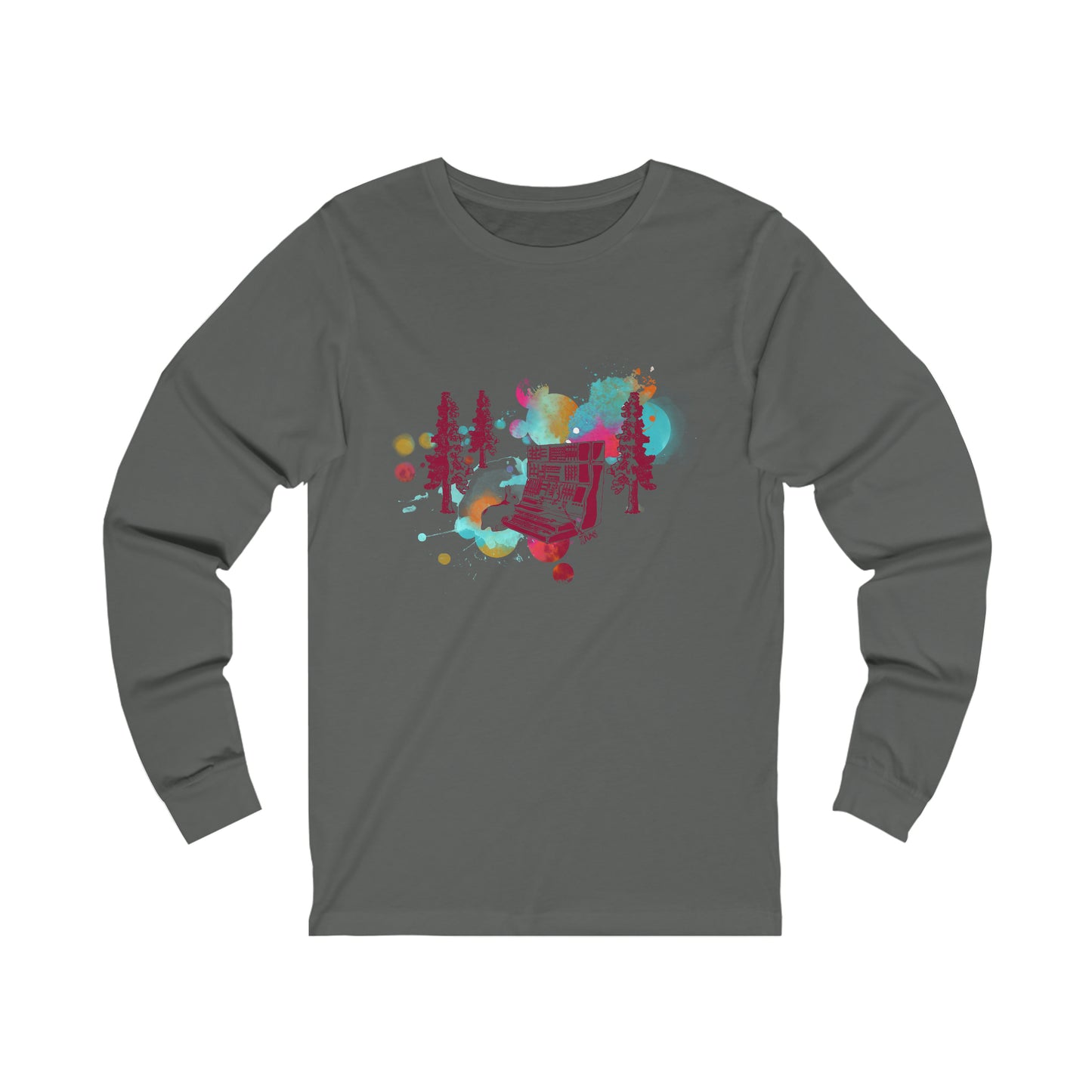 Rabbit Rockin Synth Unisex Jersey Long Sleeve Tee