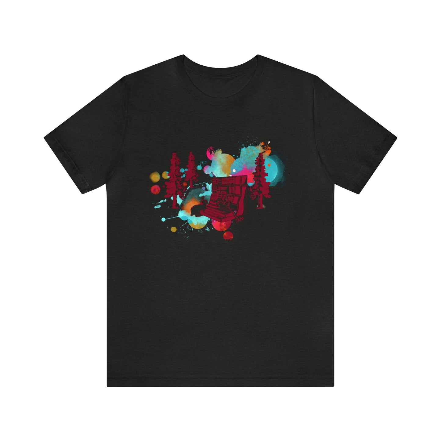 Rabbit Rockin Synth Unisex Tee 100% Airlume Cotton