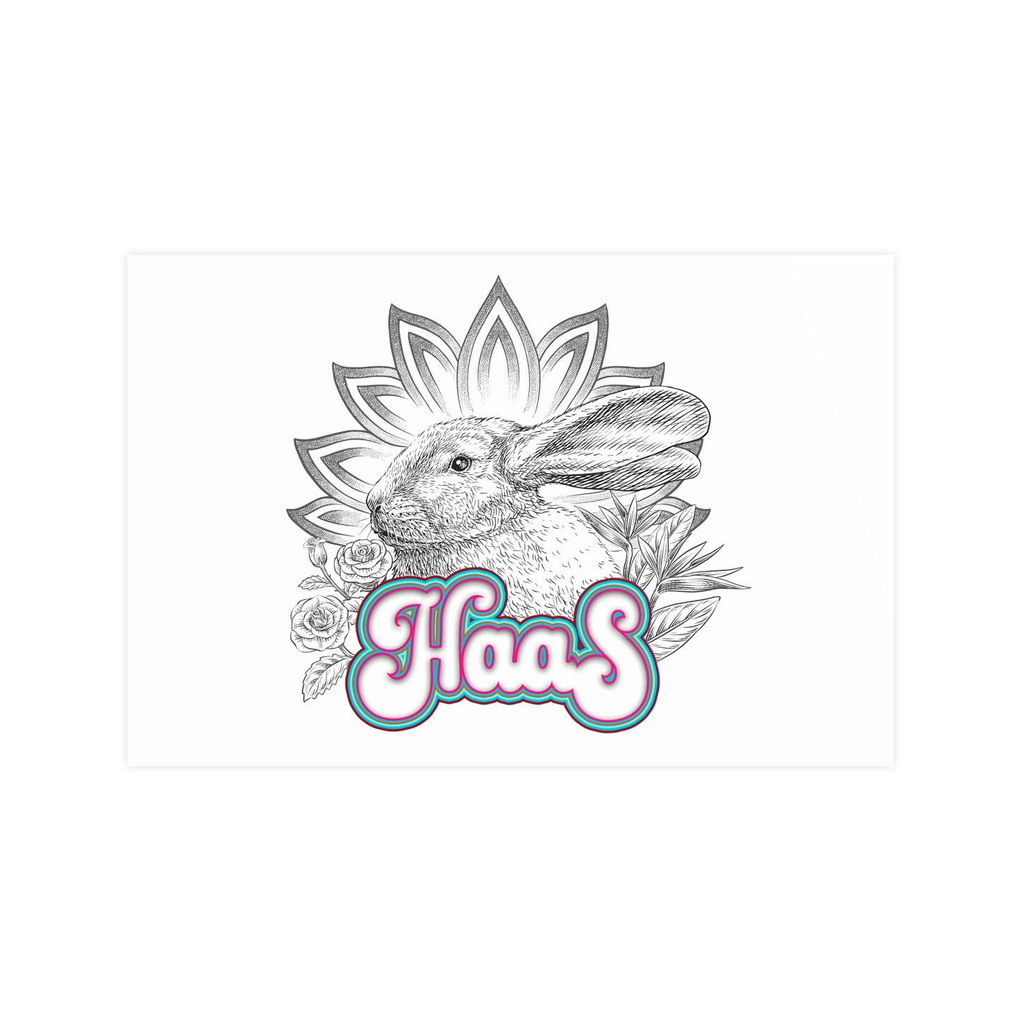 HAAS Rabbit Poster 18" x 12" inches