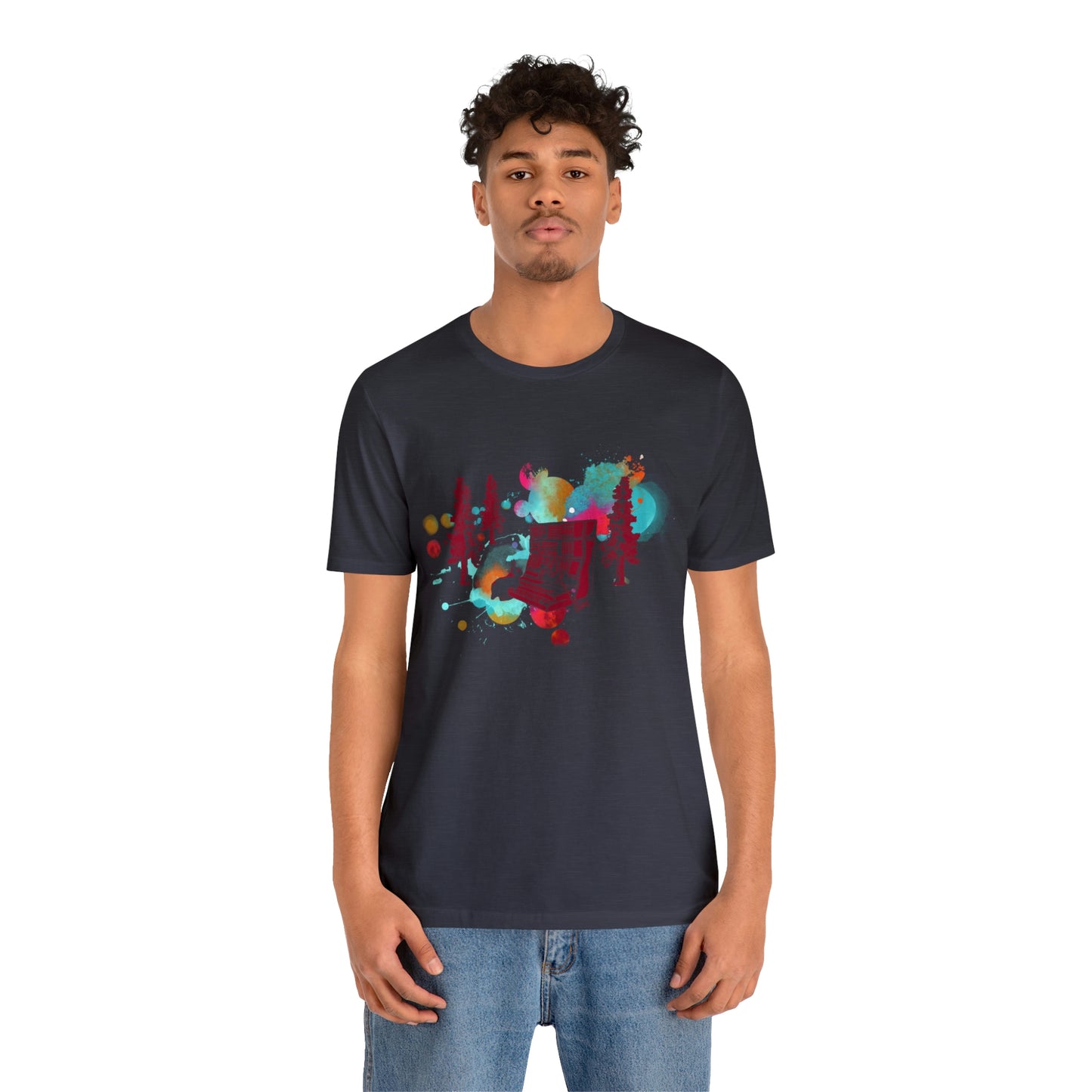 Rabbit Rockin Synth Unisex Tee 100% Airlume Cotton