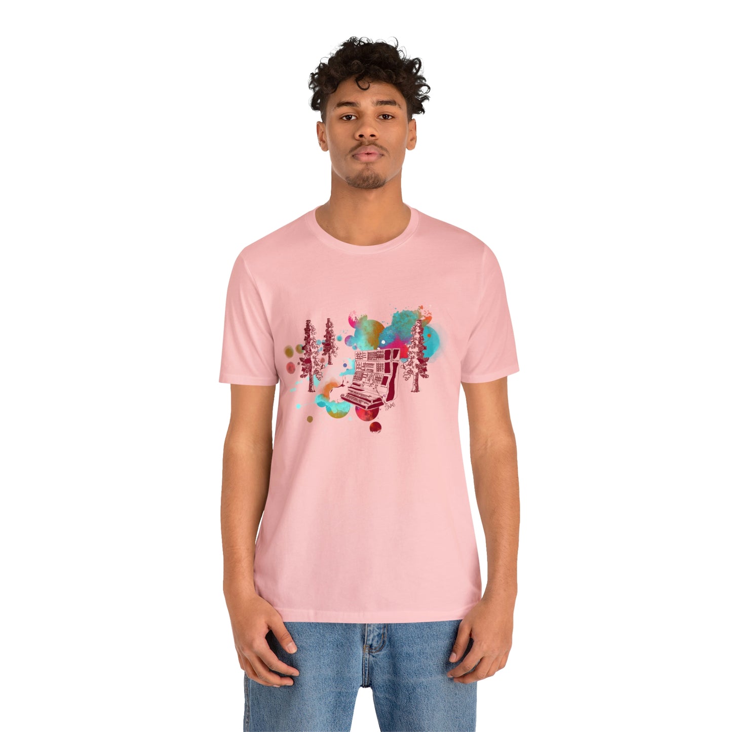 Rabbit Rockin Synth Unisex Tee 100% Airlume Cotton