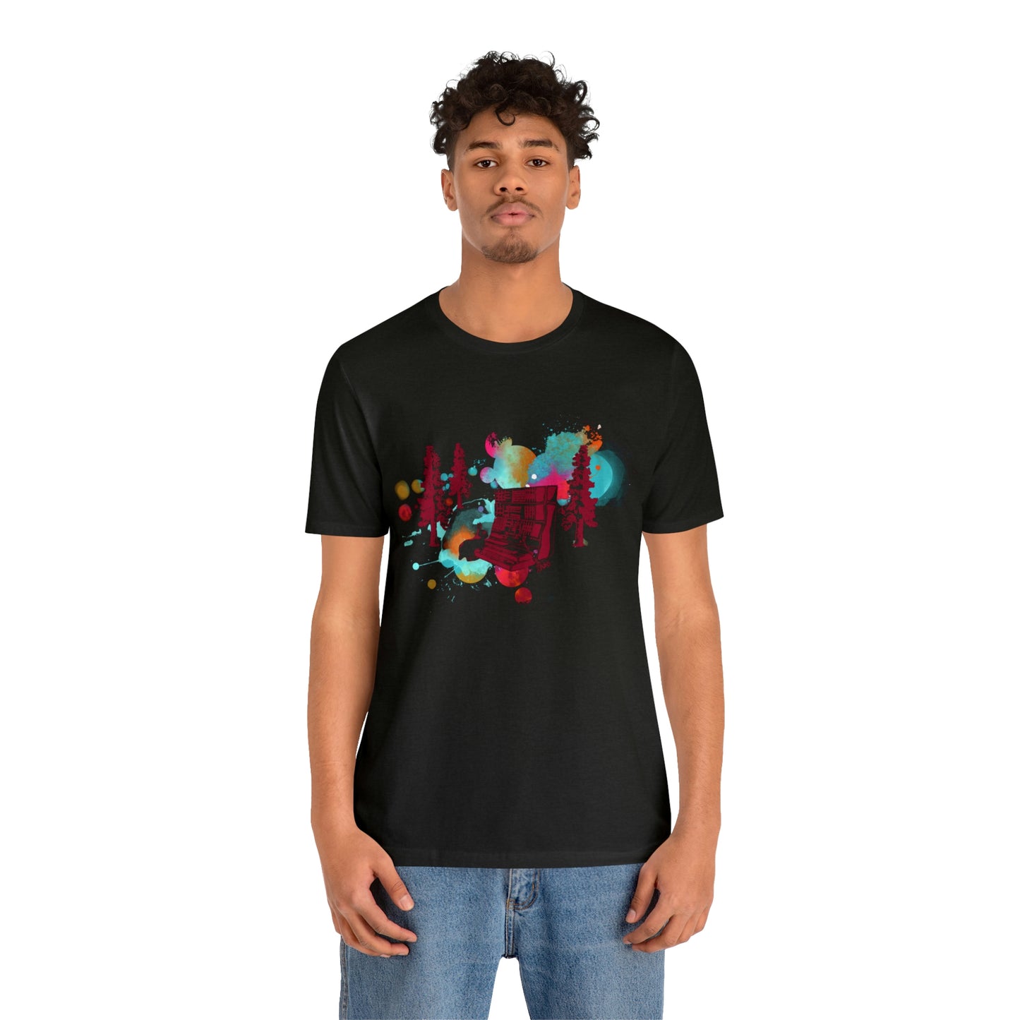 Rabbit Rockin Synth Unisex Tee 100% Airlume Cotton