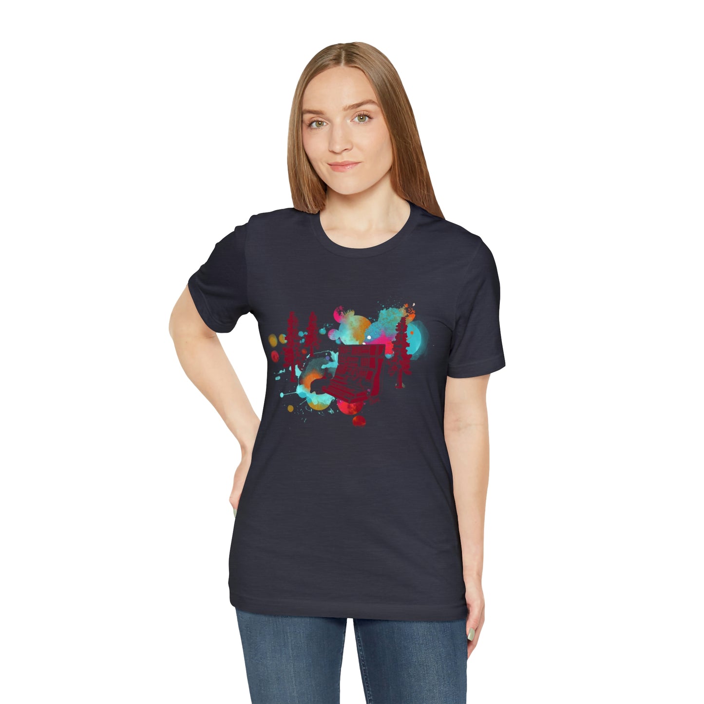 Rabbit Rockin Synth Unisex Tee 100% Airlume Cotton