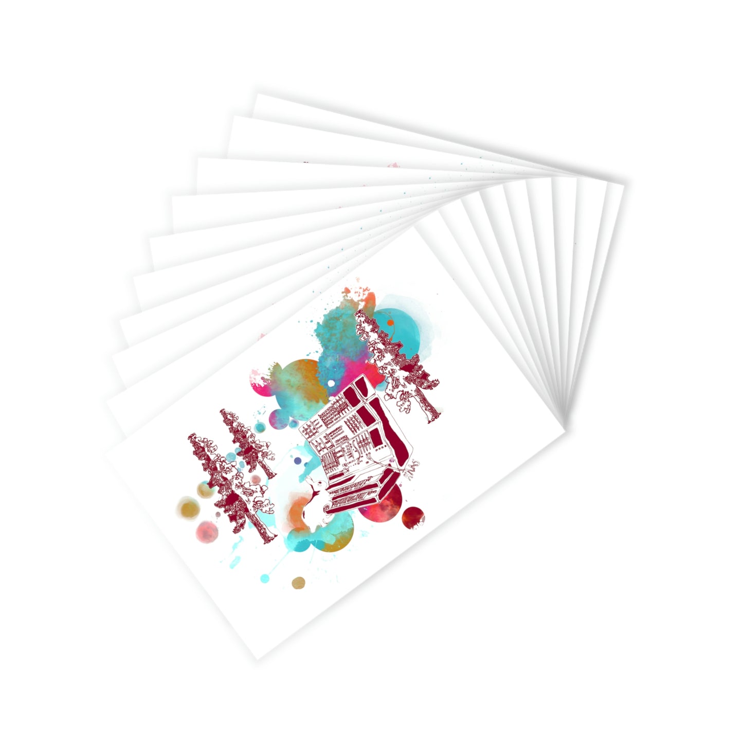 Rabbit Rockin Synth Postcards (10pcs)