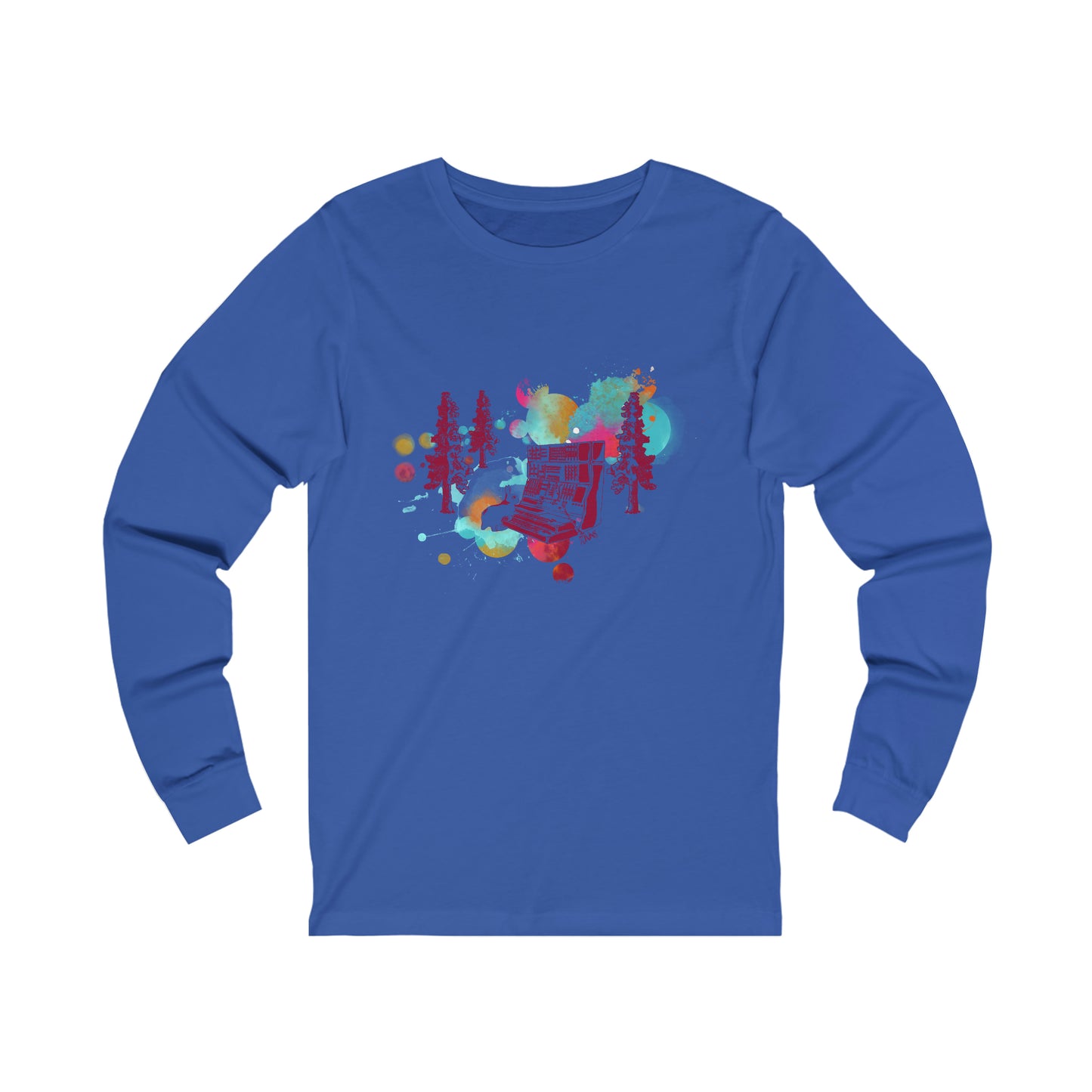 Rabbit Rockin Synth Unisex Jersey Long Sleeve Tee