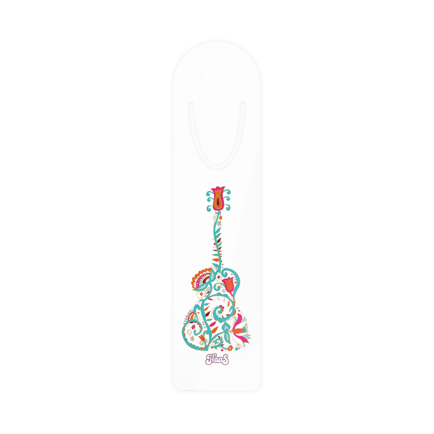Blooming Floral Guitar Bookmark