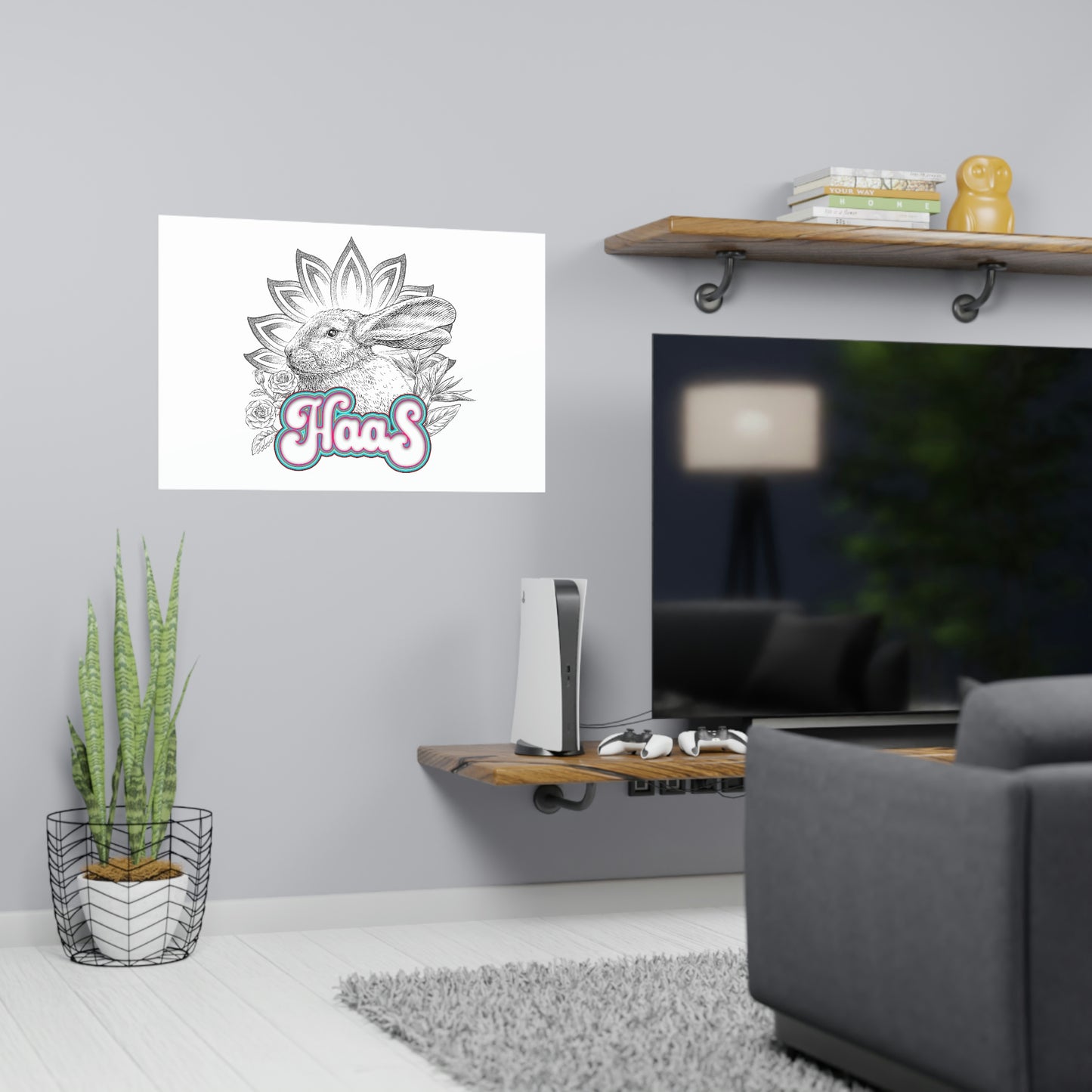 HAAS Rabbit Poster 18" x 12" inches