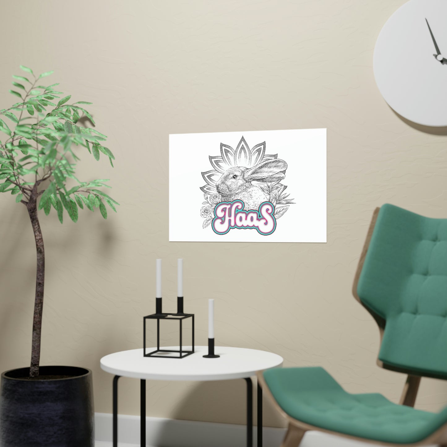 HAAS Rabbit Poster 18" x 12" inches