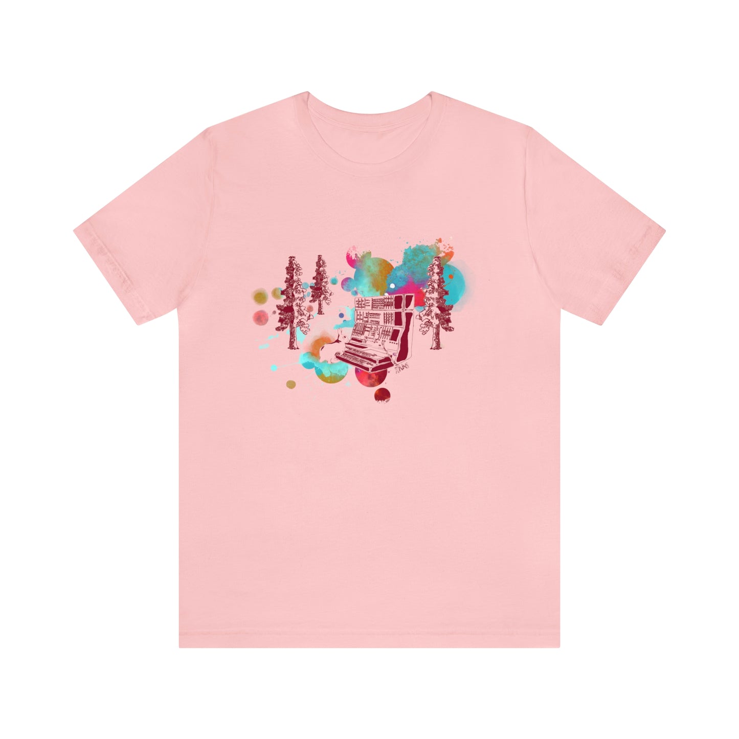 Rabbit Rockin Synth Unisex Tee 100% Airlume Cotton