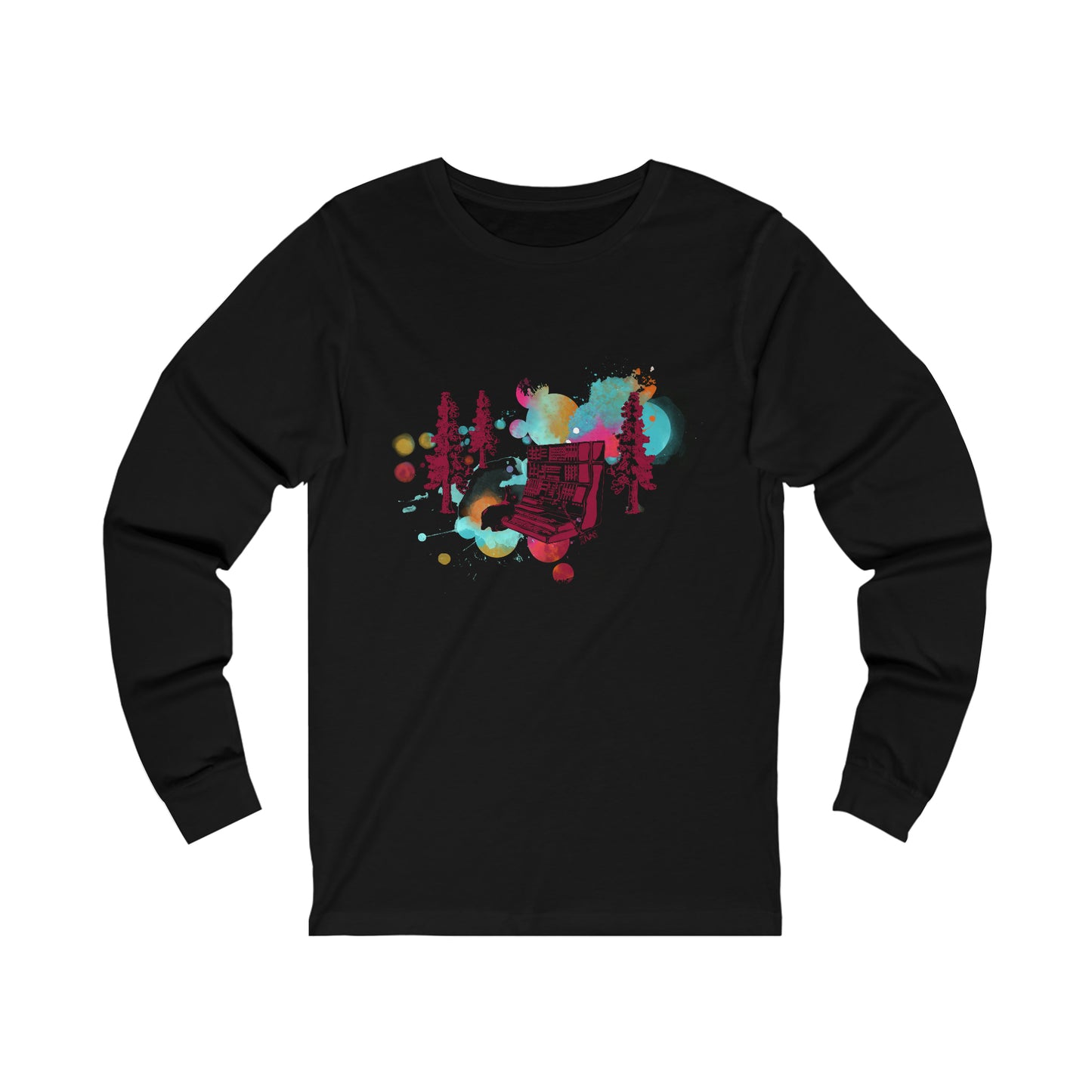 Rabbit Rockin Synth Unisex Jersey Long Sleeve Tee