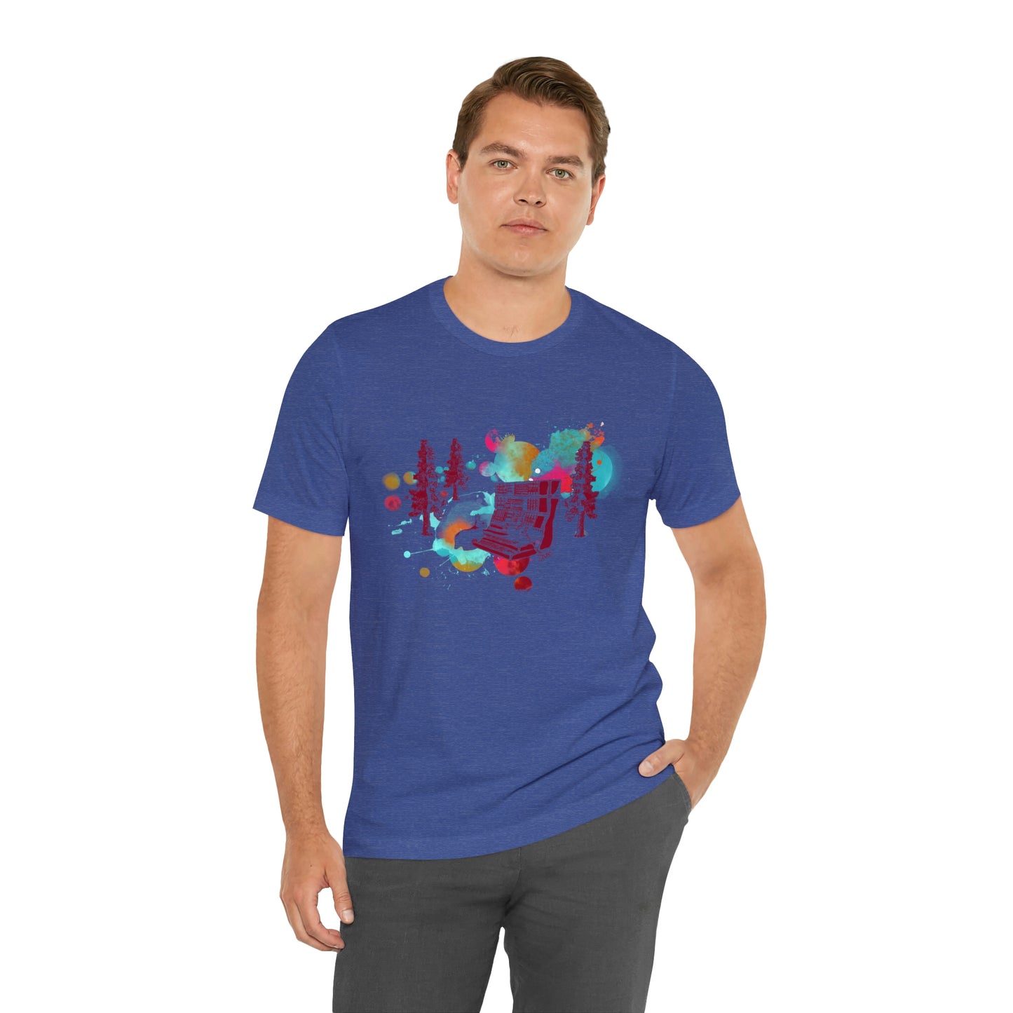 Rabbit Rockin Synth Unisex Tee 100% Airlume Cotton