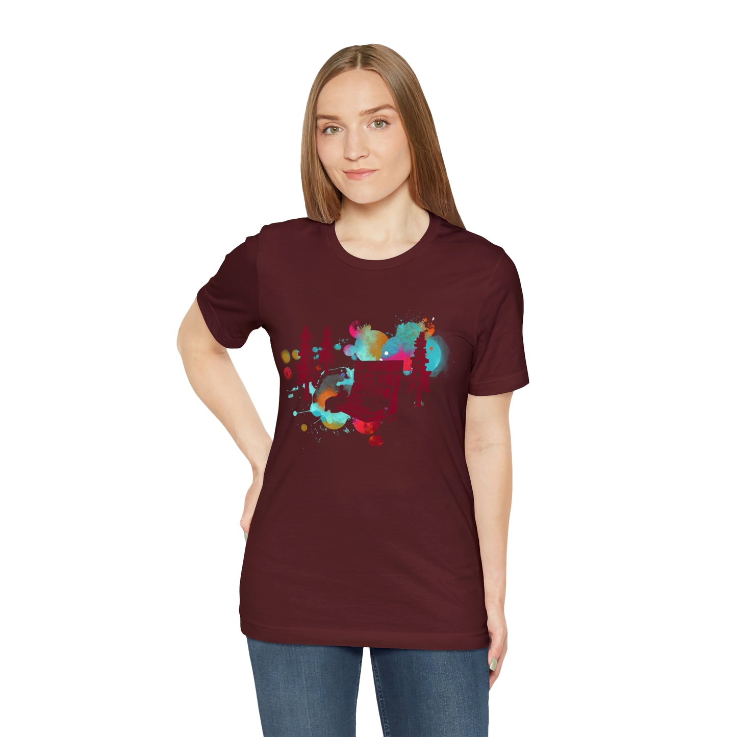 Rabbit Rockin Synth Unisex Tee 100% Airlume Cotton