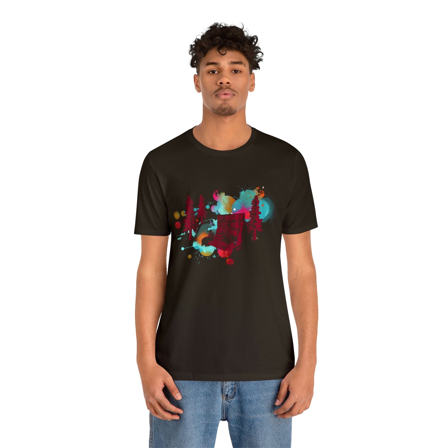 Rabbit Rockin Synth Unisex Tee 100% Airlume Cotton