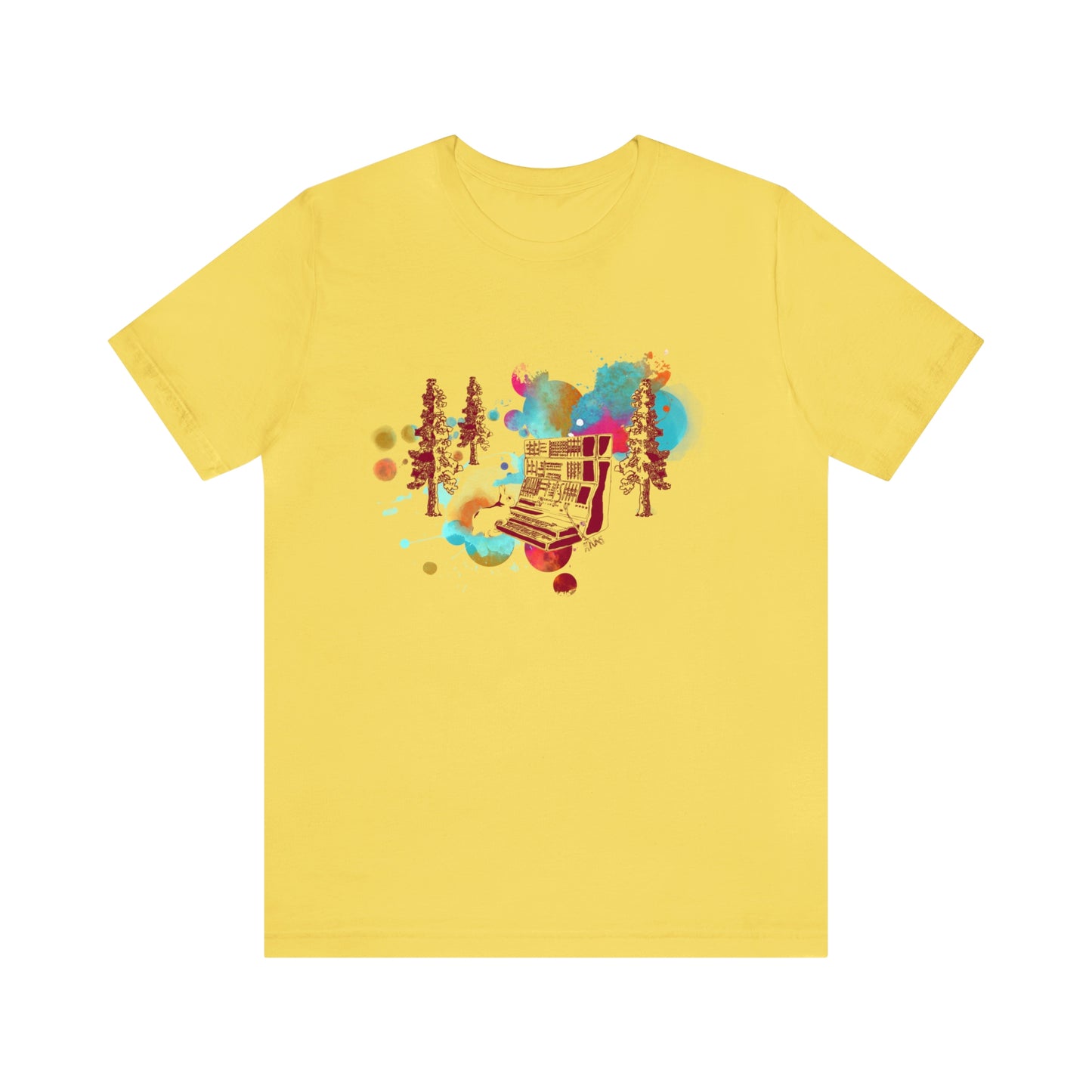 Rabbit Rockin Synth Unisex Tee 100% Airlume Cotton
