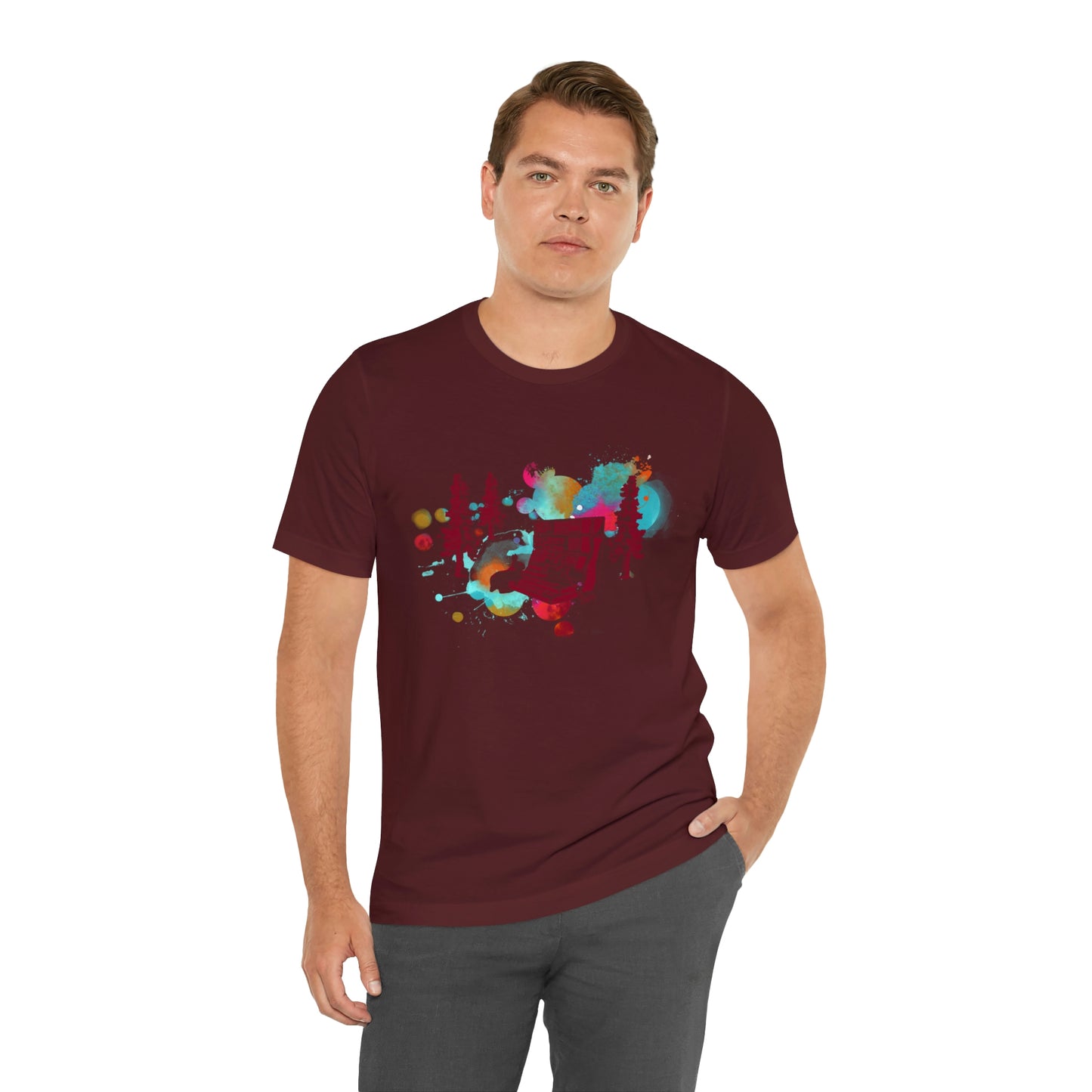 Rabbit Rockin Synth Unisex Tee 100% Airlume Cotton
