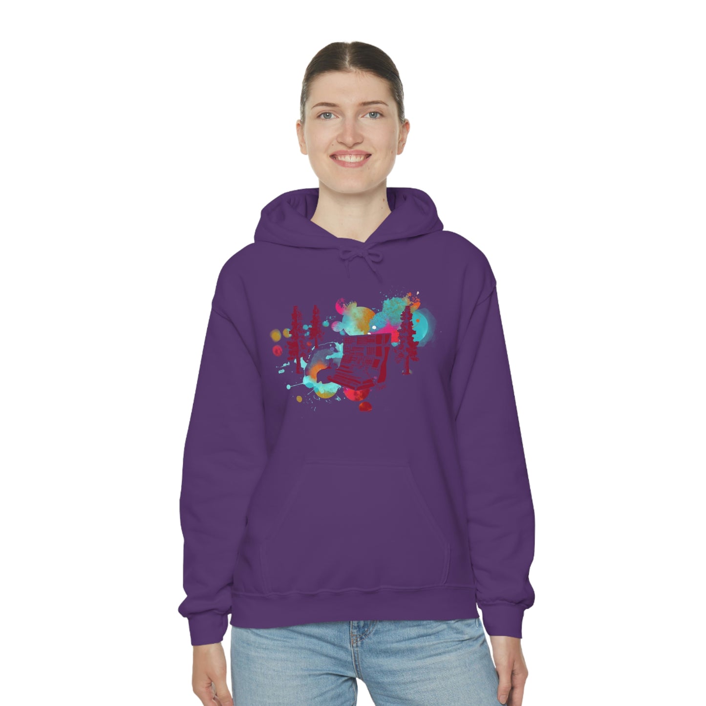 Rabbit Rockin Synth Unisex Heavy Blend™ Hooded Sweatshirt