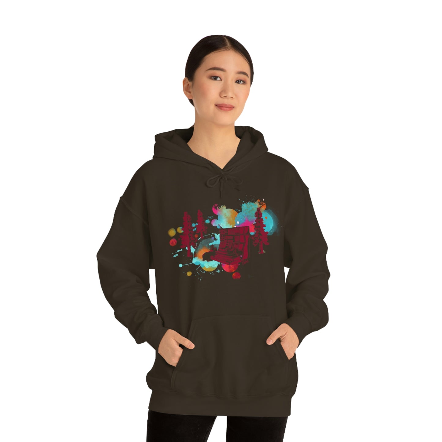 Rabbit Rockin Synth Unisex Heavy Blend™ Hooded Sweatshirt