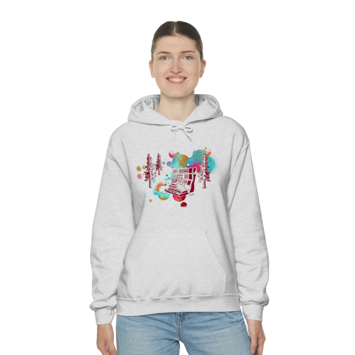 Rabbit Rockin Synth Unisex Heavy Blend™ Hooded Sweatshirt