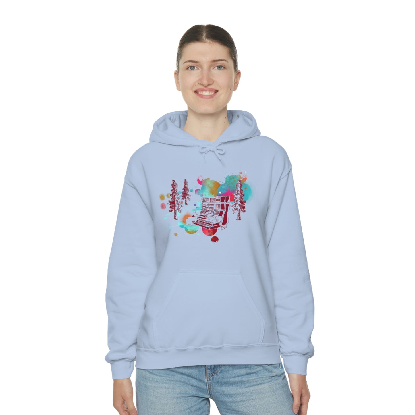 Rabbit Rockin Synth Unisex Heavy Blend™ Hooded Sweatshirt