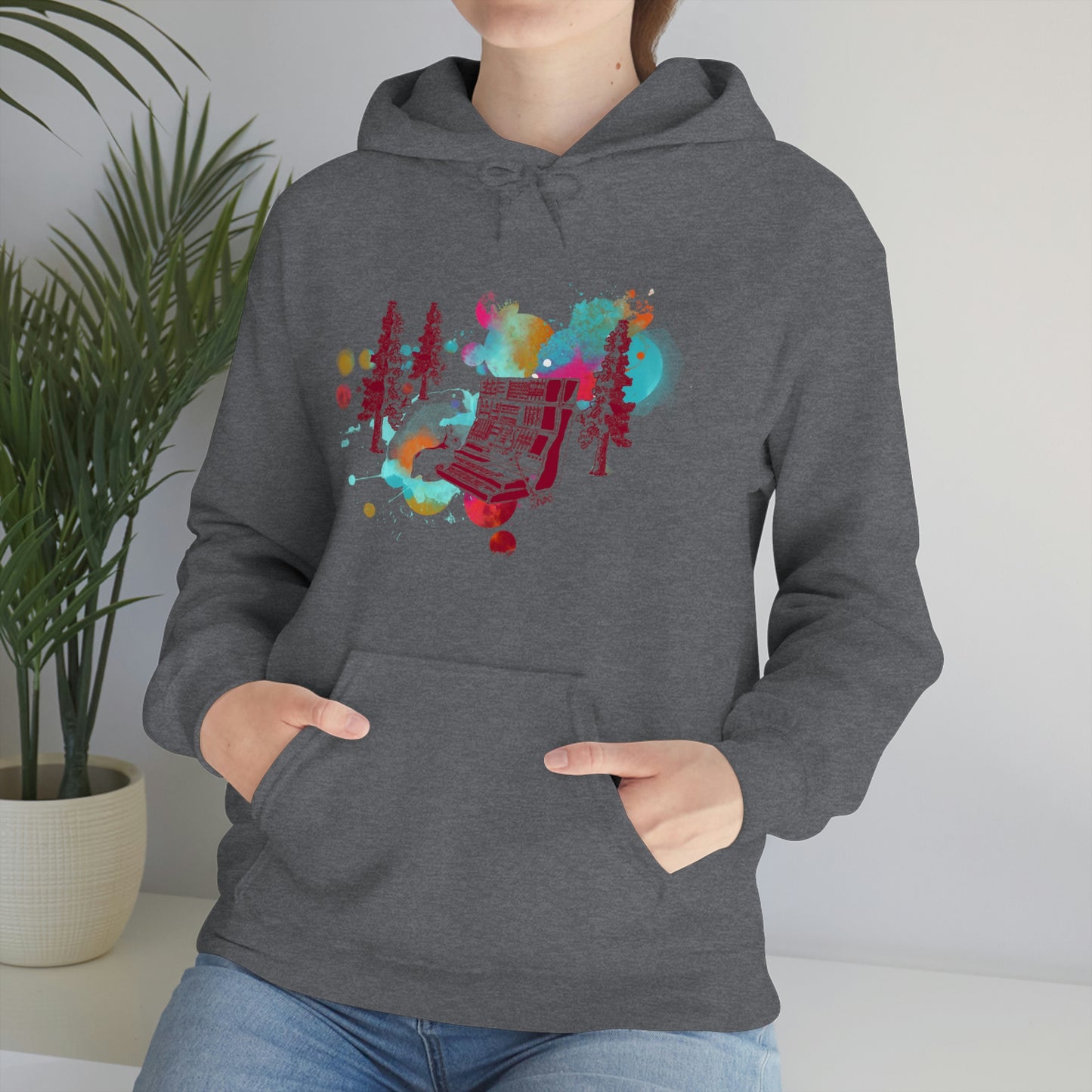 Rabbit Rockin Synth Unisex Heavy Blend™ Hooded Sweatshirt