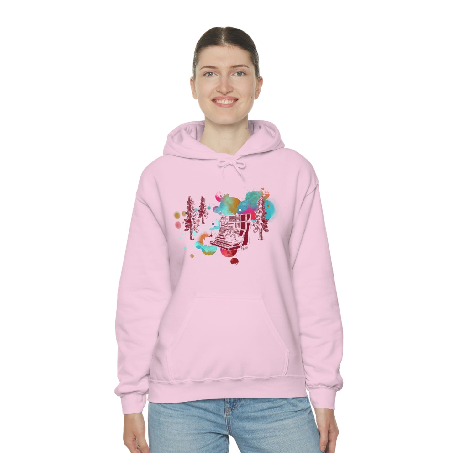 Rabbit Rockin Synth Unisex Heavy Blend™ Hooded Sweatshirt